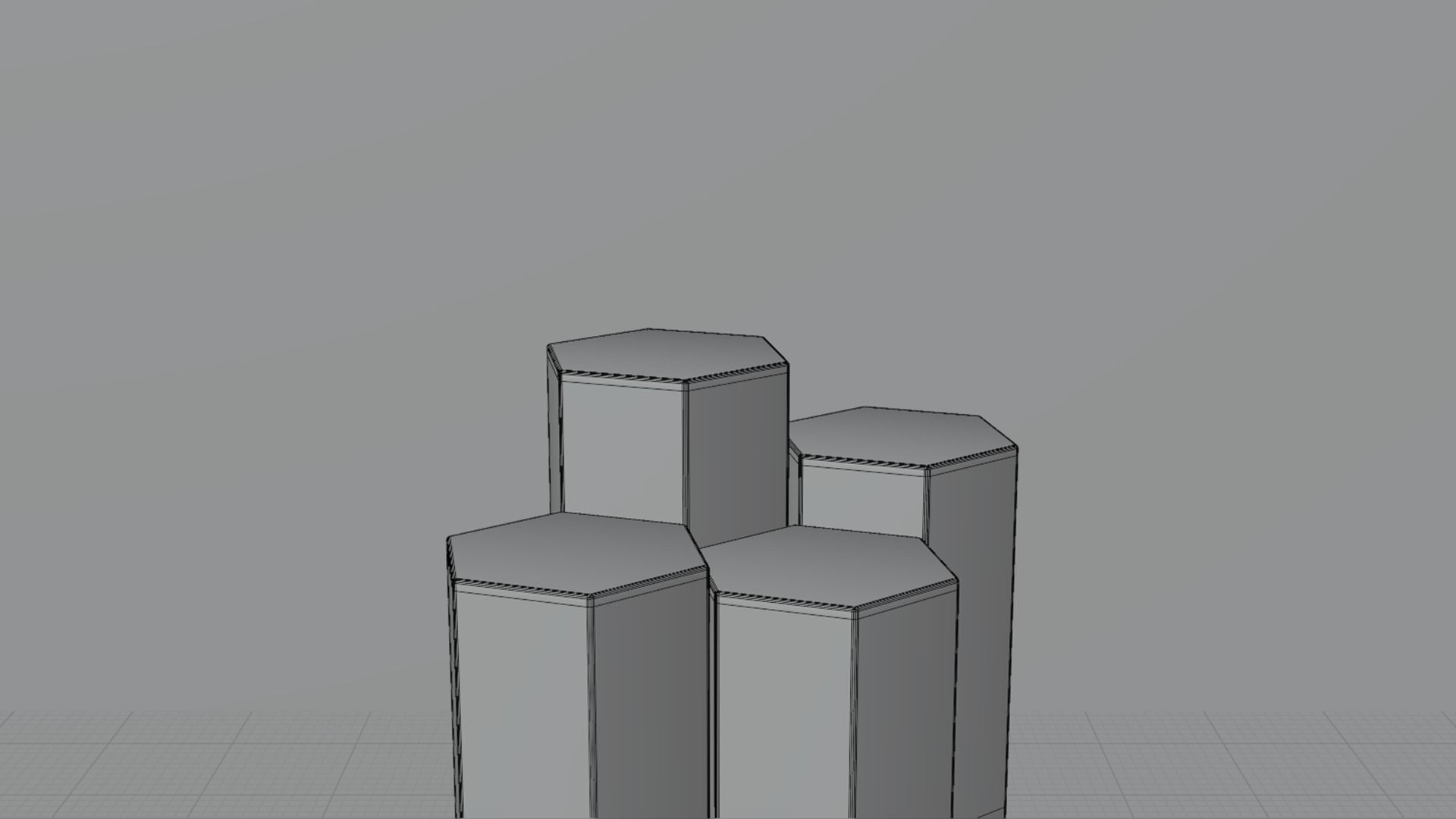 Display Podium Honeycomb 3D model_5