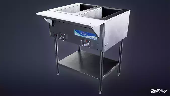 KITCHEN - Steam Table 01 - LOW POLY