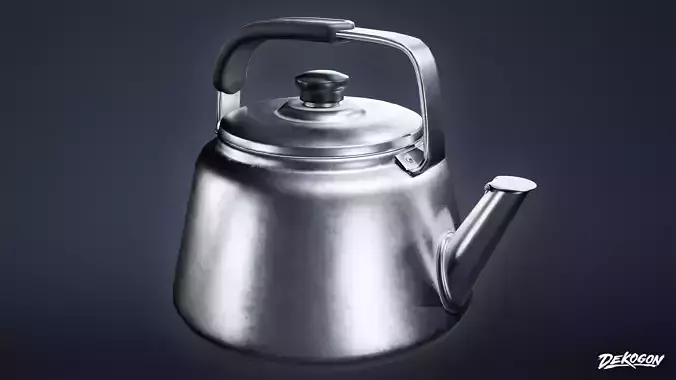 KITCHEN - Teapot 01 - LOW POLY Low-poly 3D model