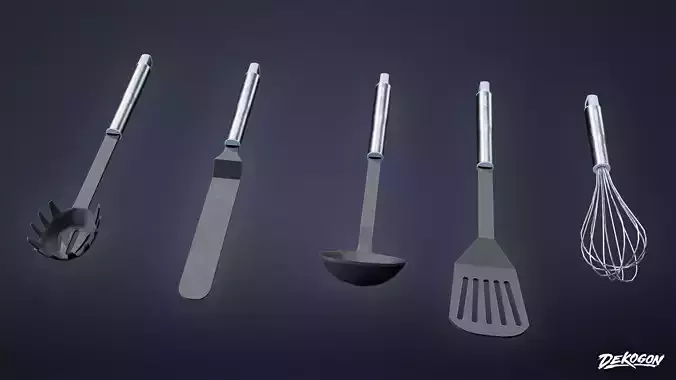 KITCHEN - Utensils 02 - LOW POLY