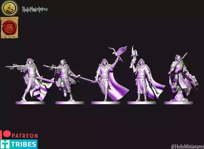 Dark elves Shades unit 3D print model
