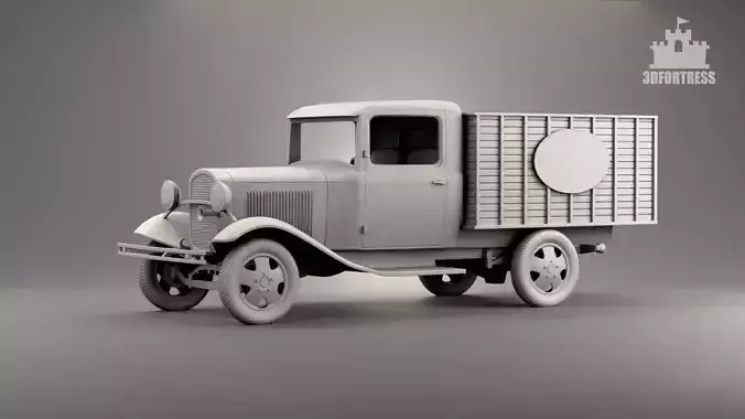 Retro truck 3D print model