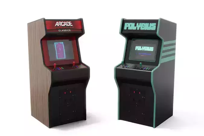 Vintage Arcade Cabinet 3D model