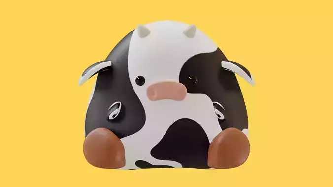 Cow Piggy-Bank STL 3D print model