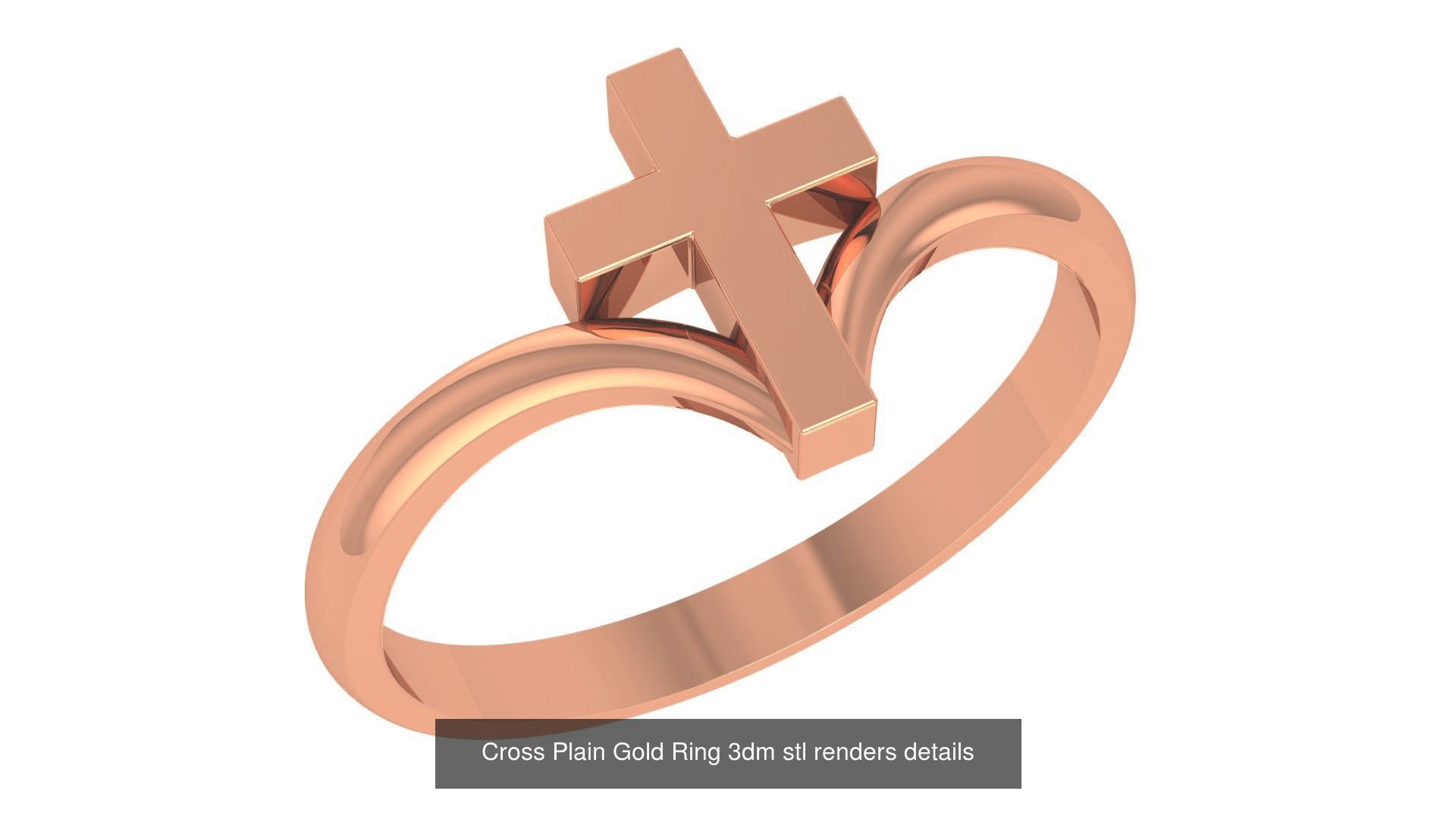 118 Plain Gold Band Ring 3dm stl renders details  3D Model Collection_89