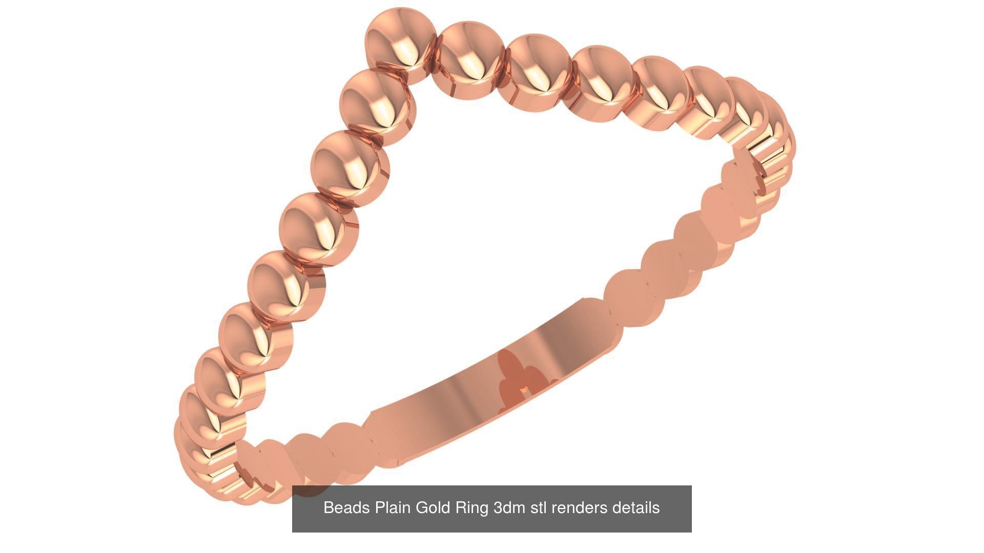 118 Plain Gold Band Ring 3dm stl renders details  3D Model Collection_101