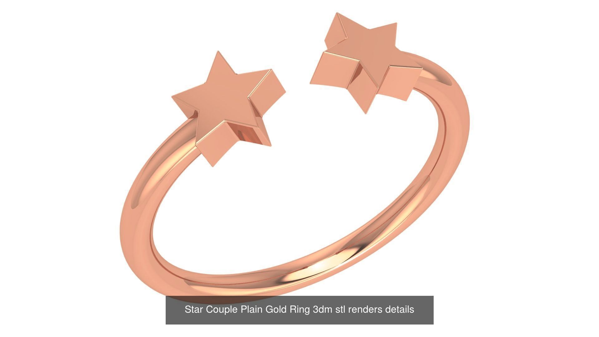 118 Plain Gold Band Ring 3dm stl renders details  3D Model Collection_97