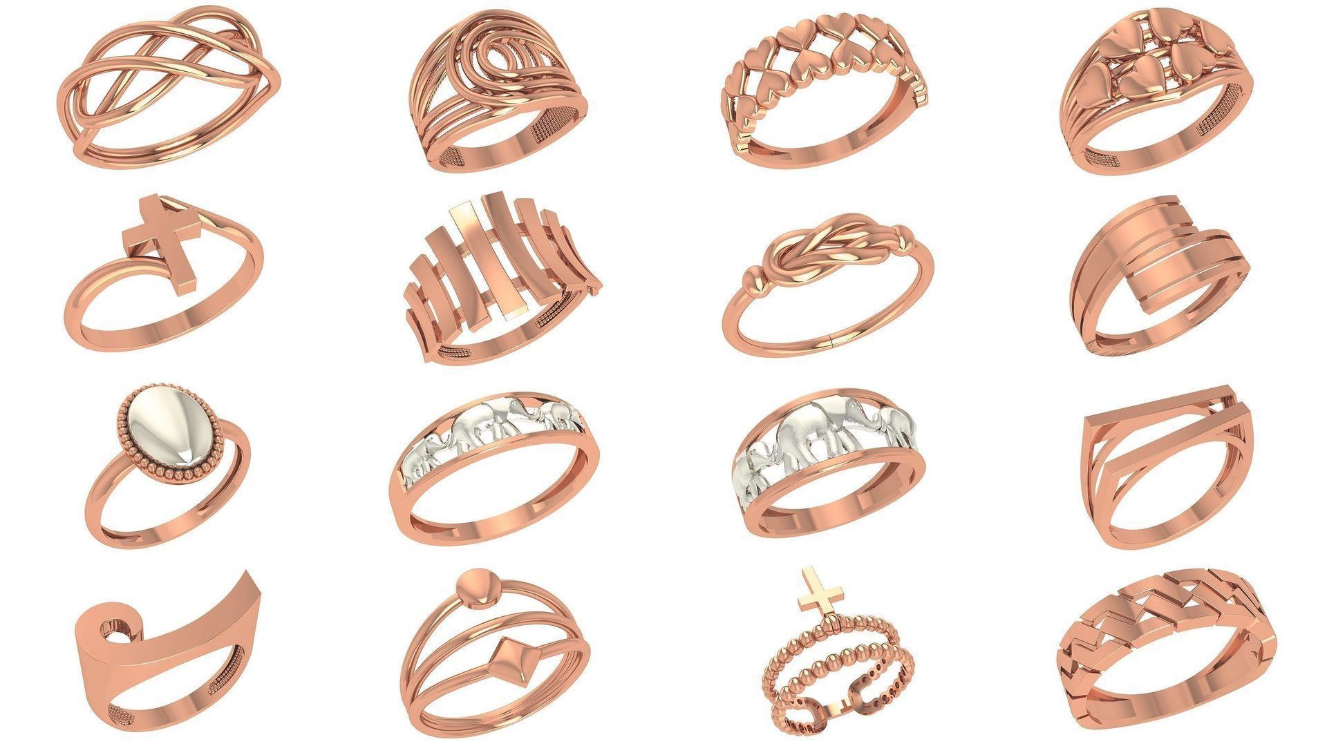 118 Plain Gold Band Ring 3dm stl renders details  3D Model Collection_3