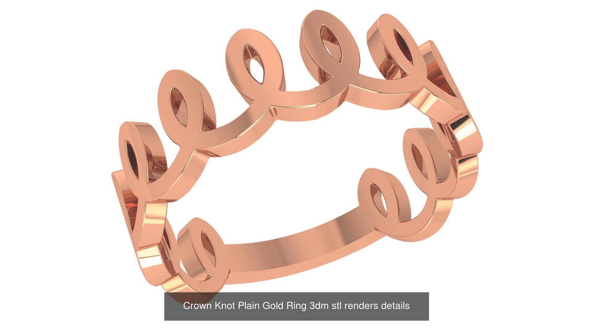 118 Plain Gold Band Ring 3dm stl renders details  3D Model Collection_84