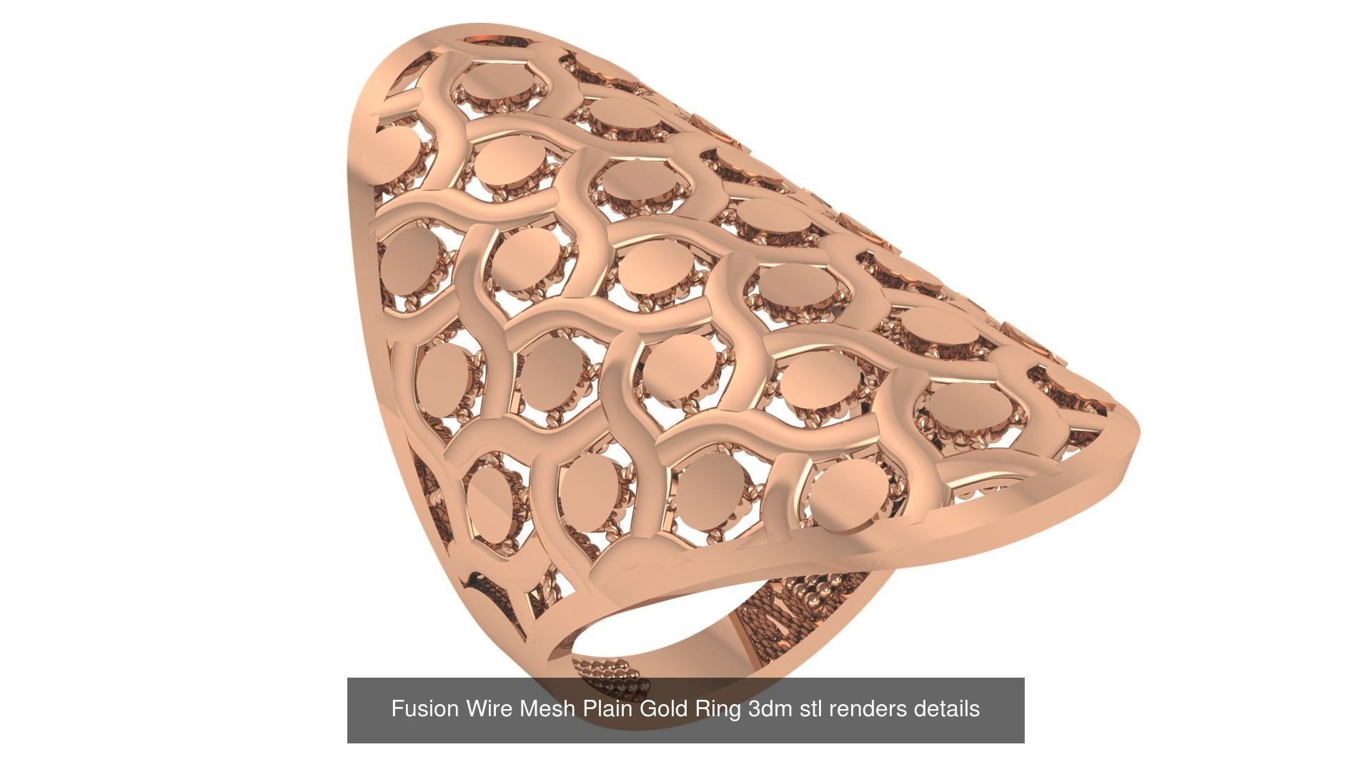 118 Plain Gold Band Ring 3dm stl renders details  3D Model Collection_103