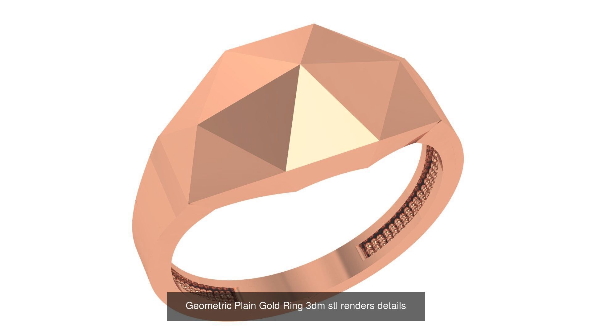 118 Plain Gold Band Ring 3dm stl renders details  3D Model Collection_42