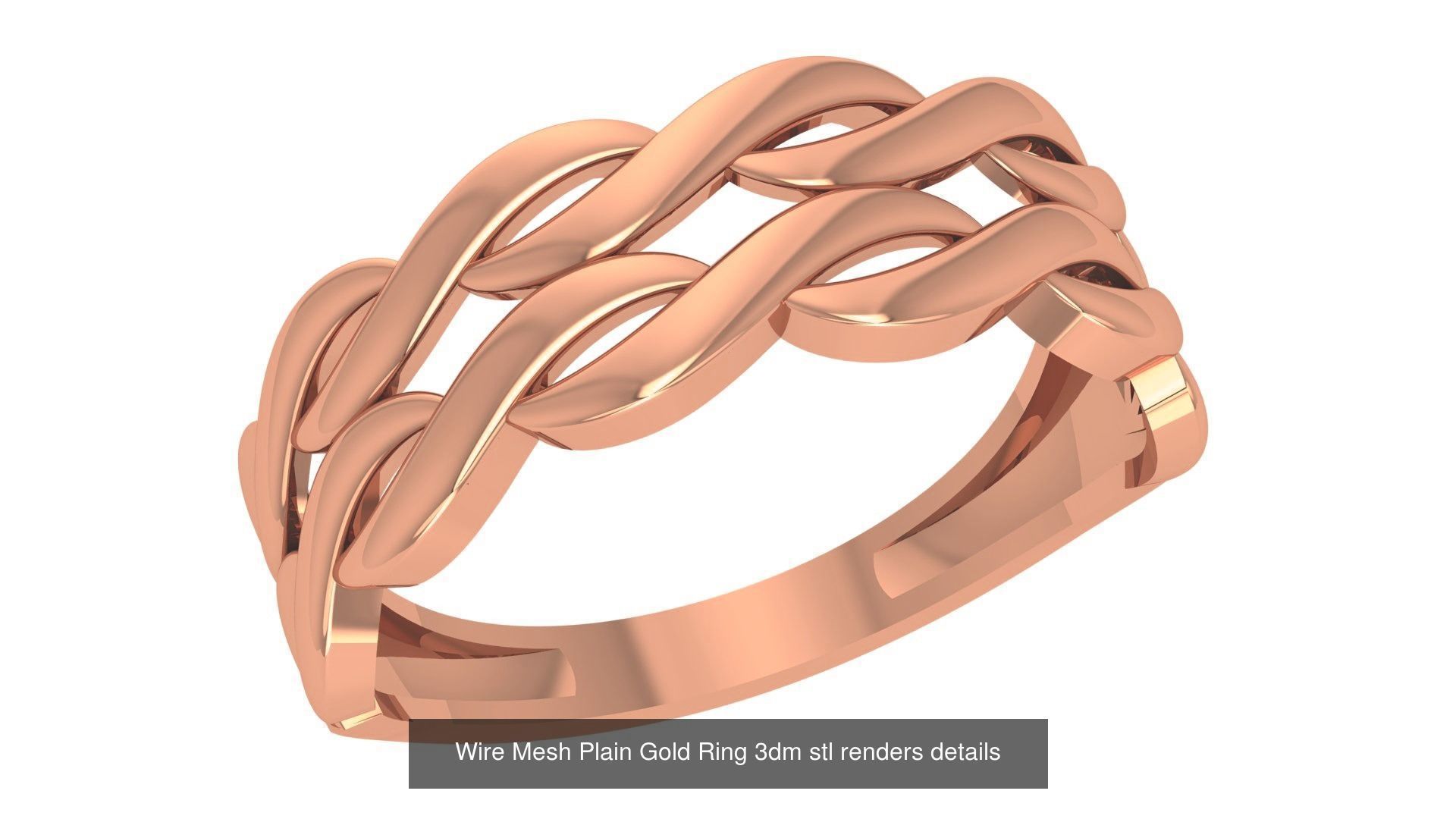 118 Plain Gold Band Ring 3dm stl renders details  3D Model Collection_47