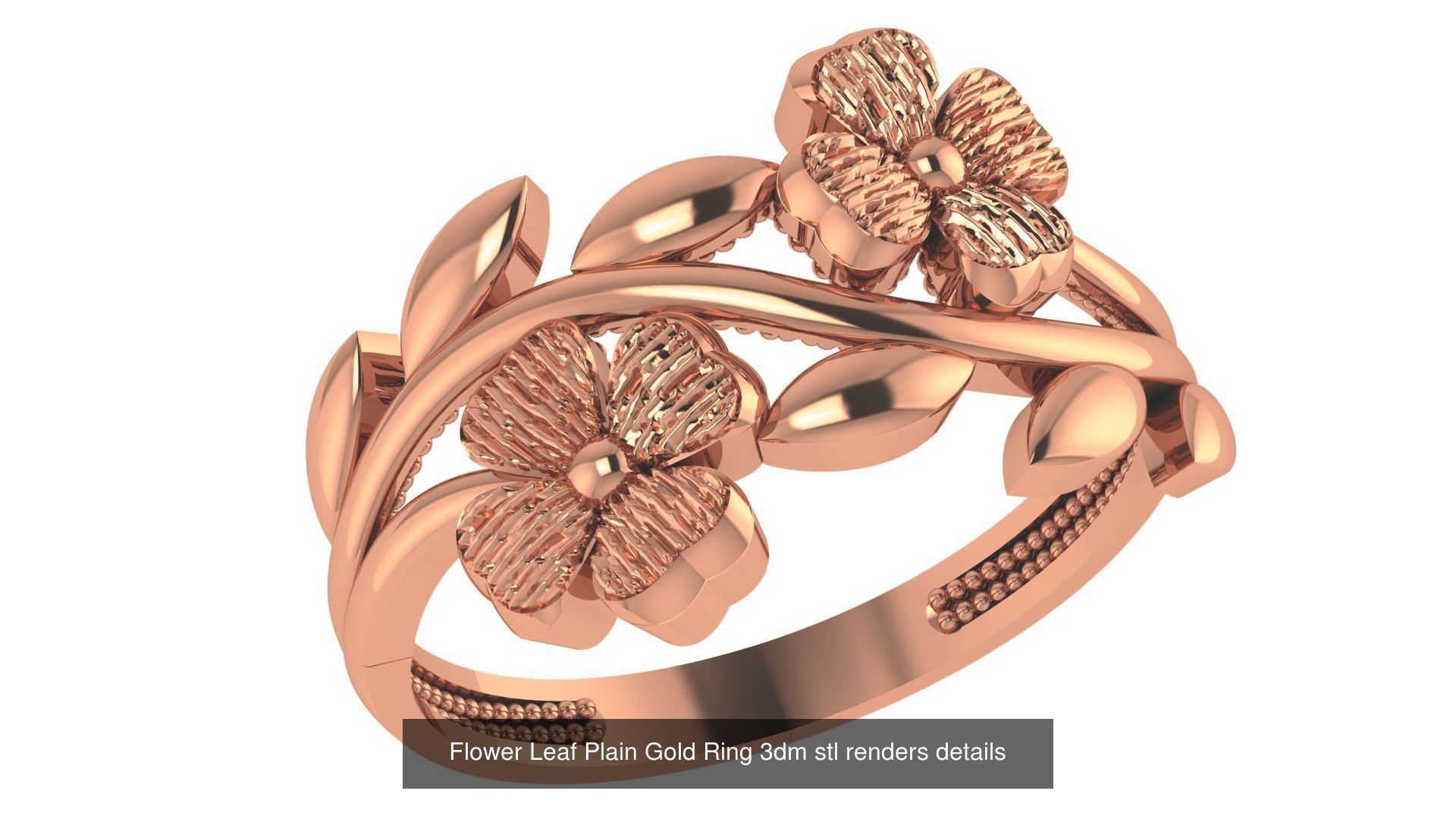 118 Plain Gold Band Ring 3dm stl renders details  3D Model Collection_32