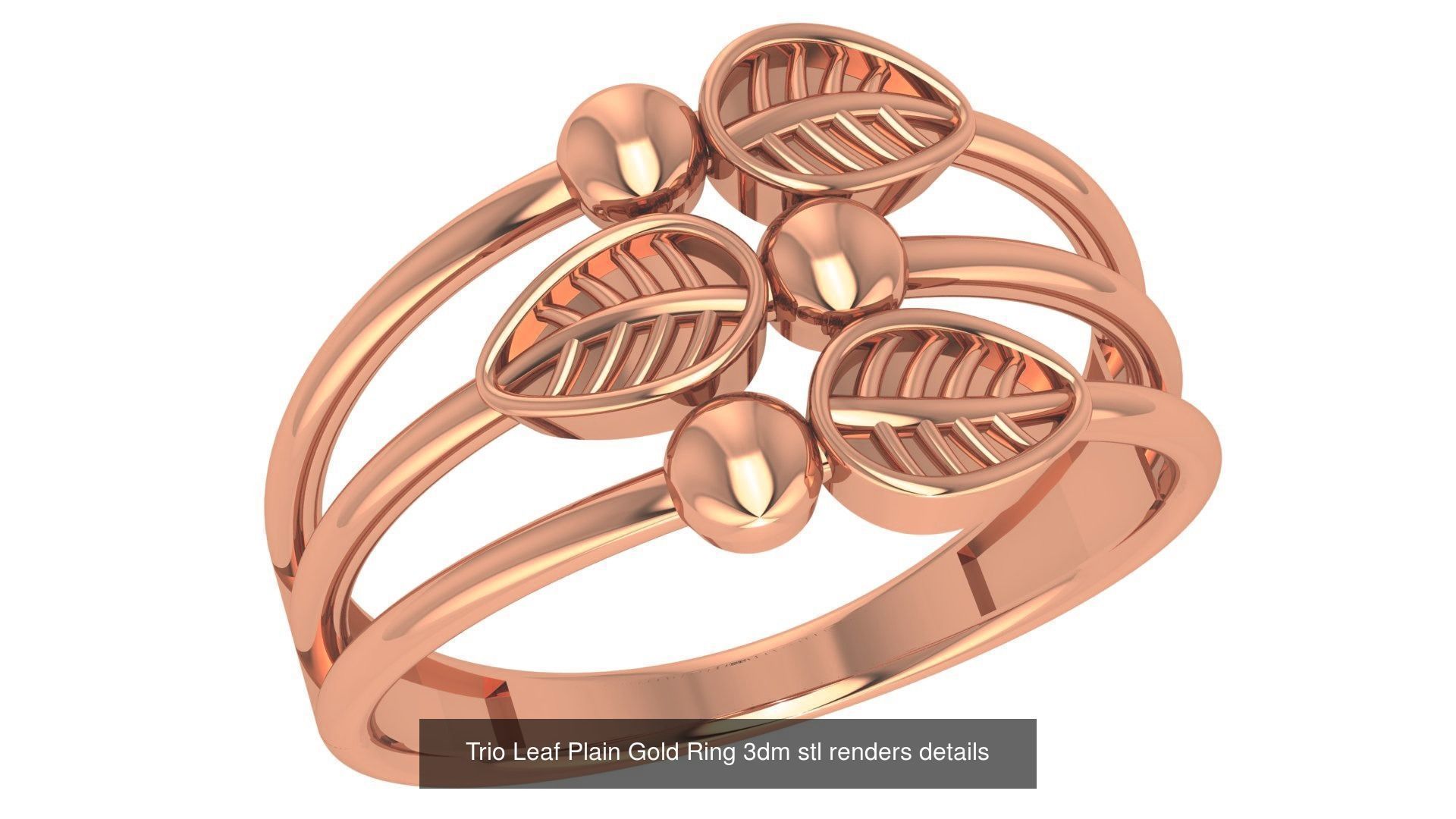 118 Plain Gold Band Ring 3dm stl renders details  3D Model Collection_33