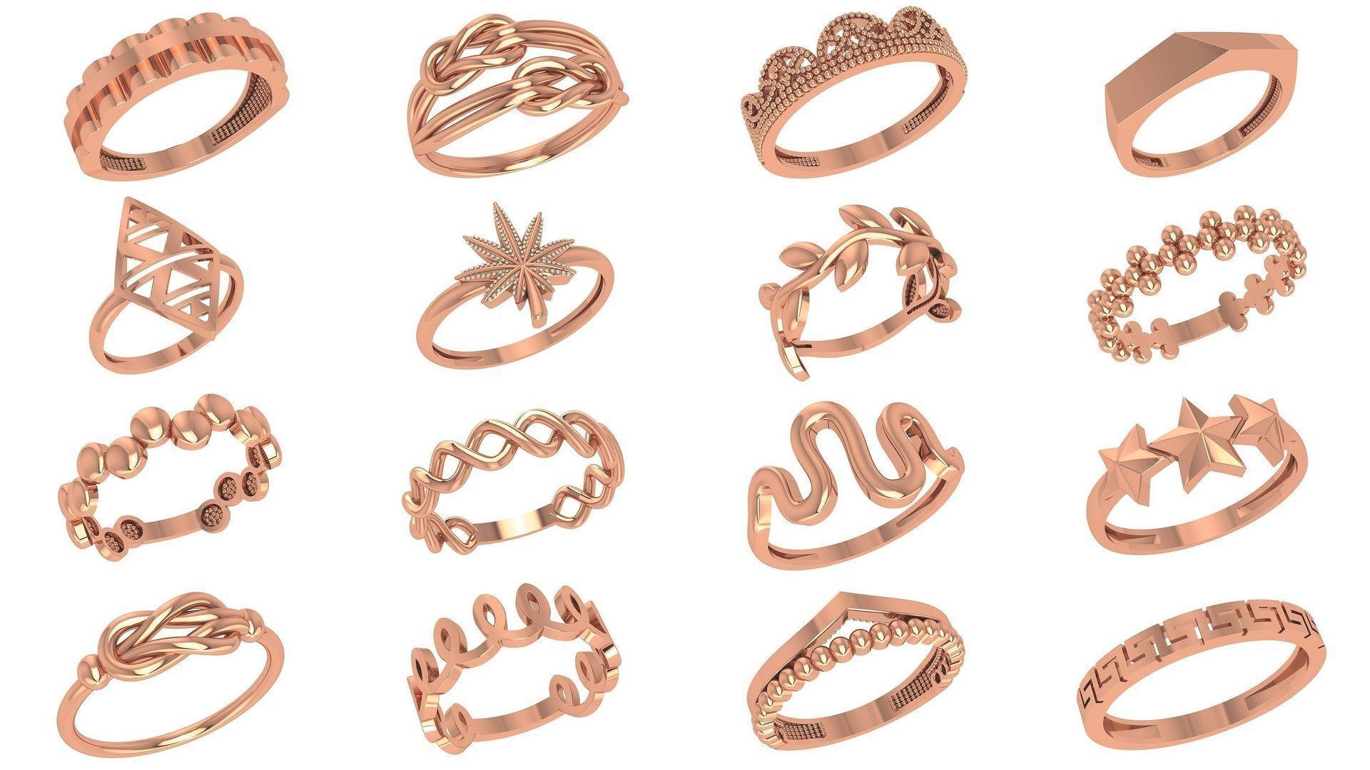 118 Plain Gold Band Ring 3dm stl renders details  3D Model Collection_4