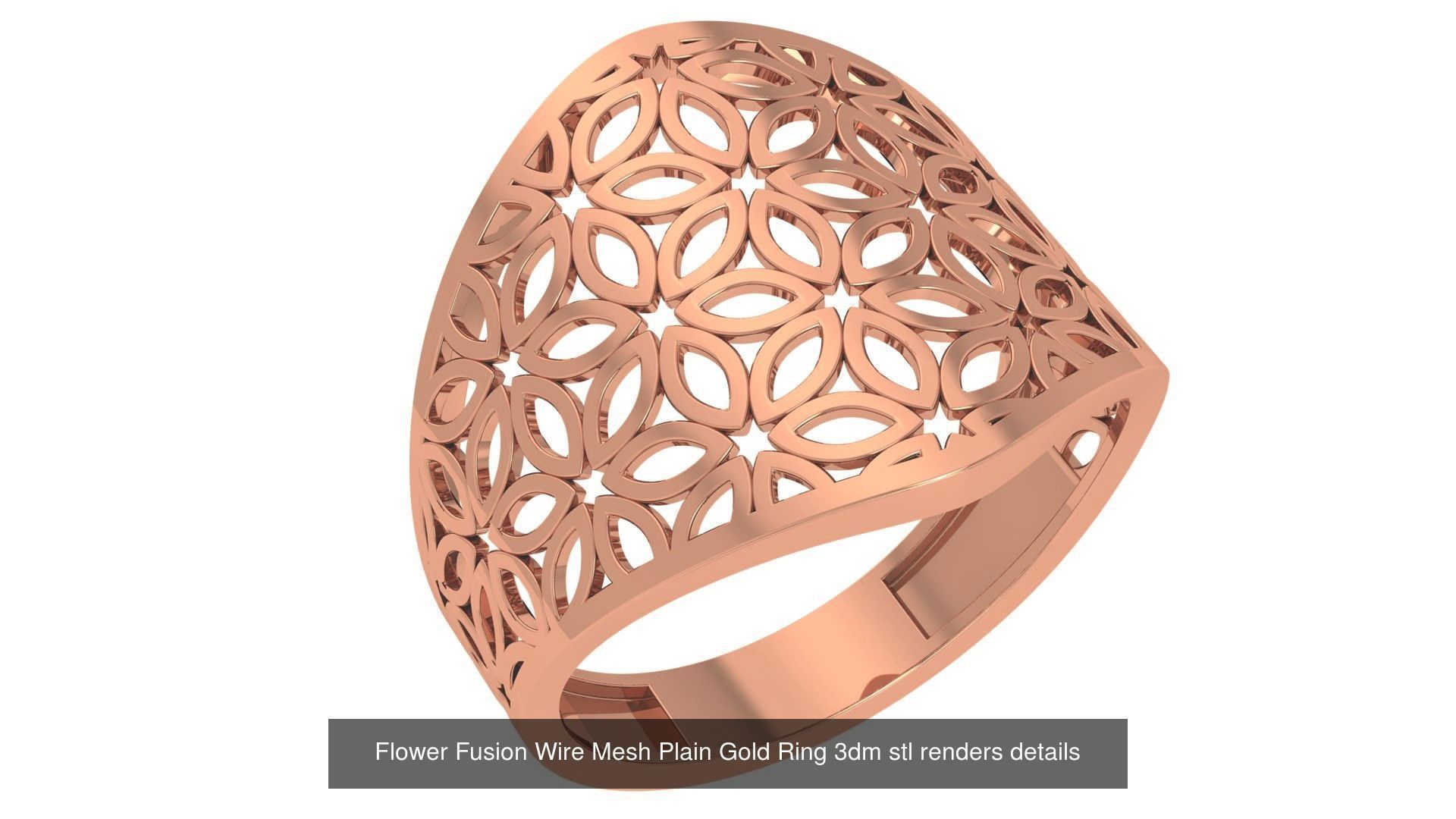 118 Plain Gold Band Ring 3dm stl renders details  3D Model Collection_18