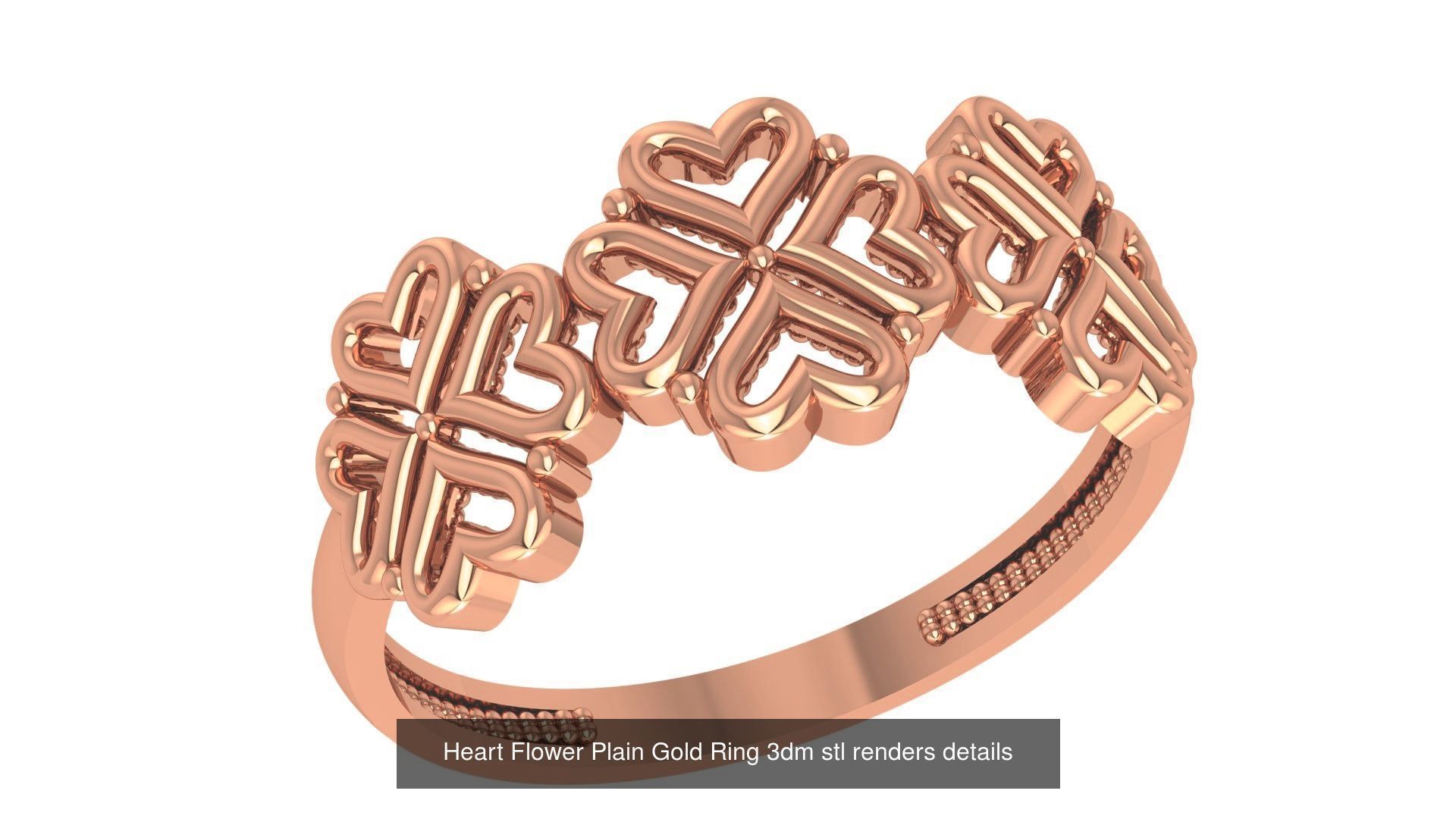 118 Plain Gold Band Ring 3dm stl renders details  3D Model Collection_54