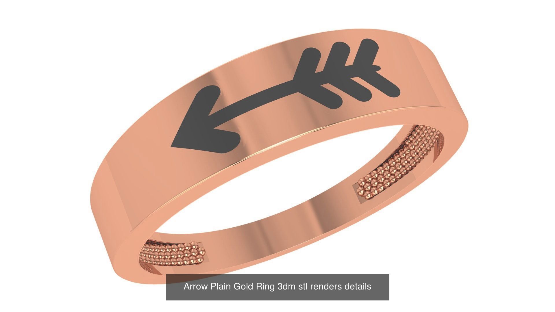 118 Plain Gold Band Ring 3dm stl renders details  3D Model Collection_90