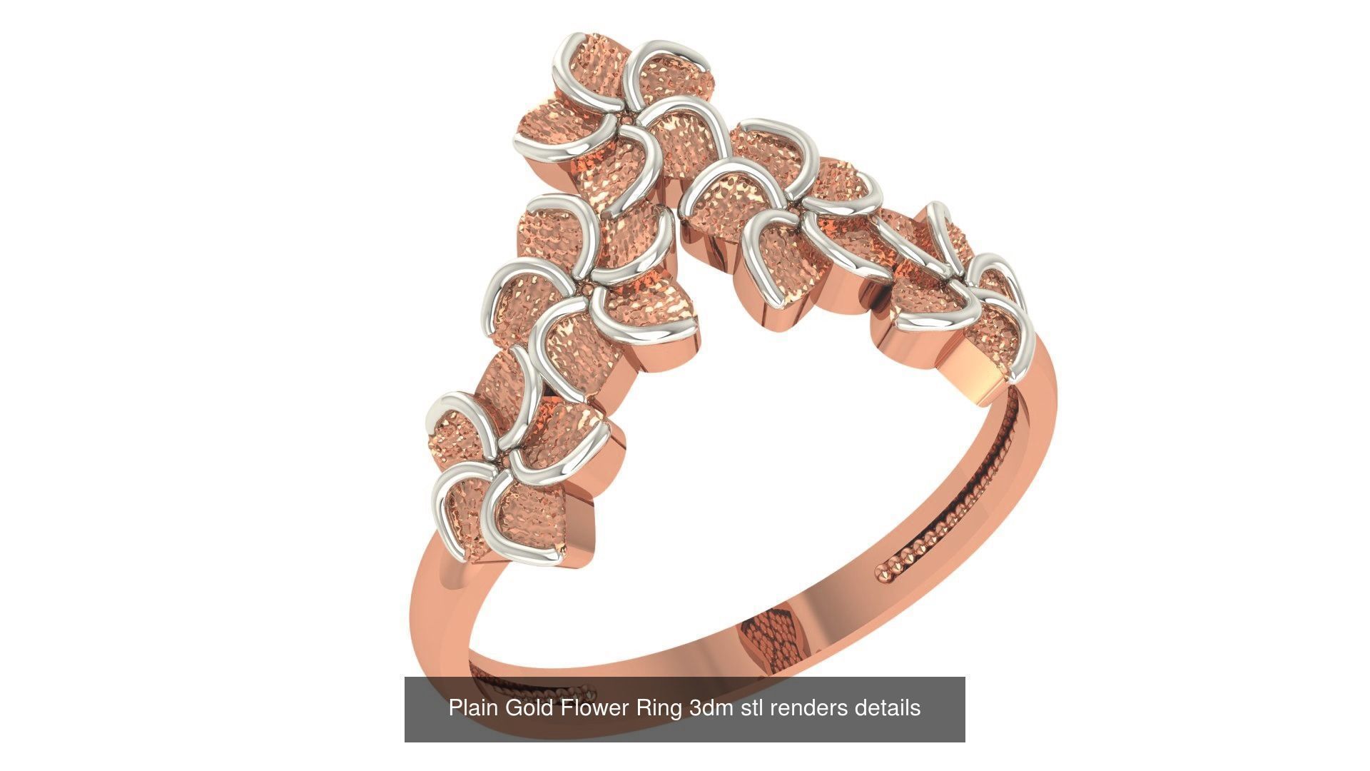 118 Plain Gold Band Ring 3dm stl renders details  3D Model Collection_37