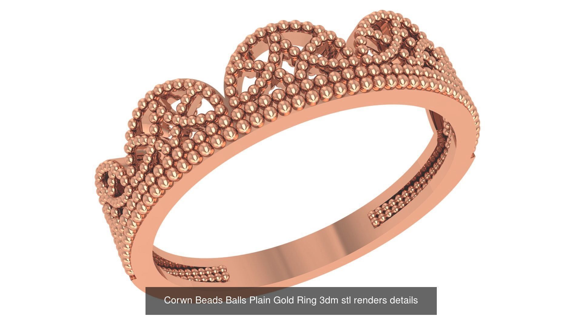 118 Plain Gold Band Ring 3dm stl renders details  3D Model Collection_73