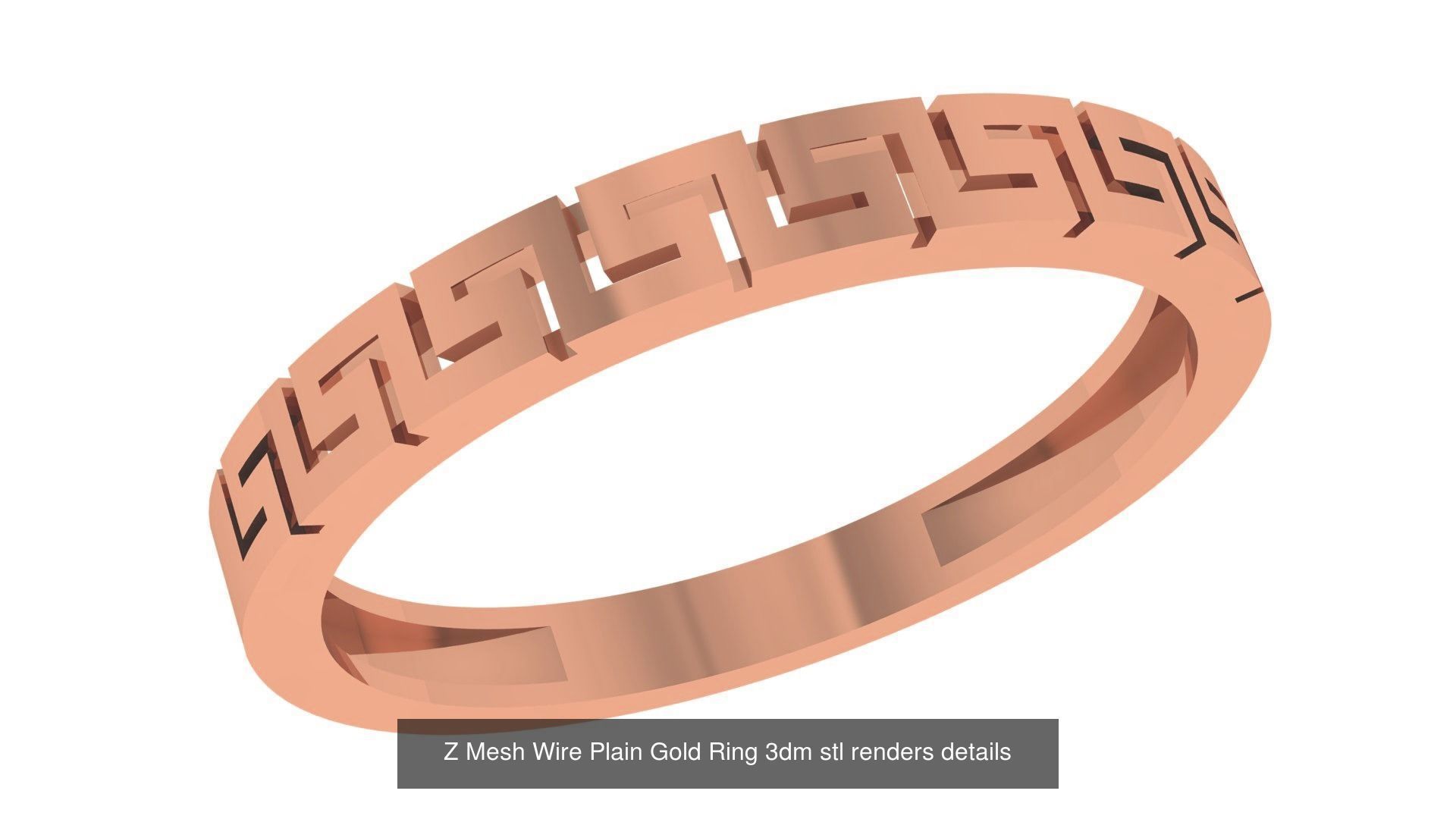 118 Plain Gold Band Ring 3dm stl renders details  3D Model Collection_86