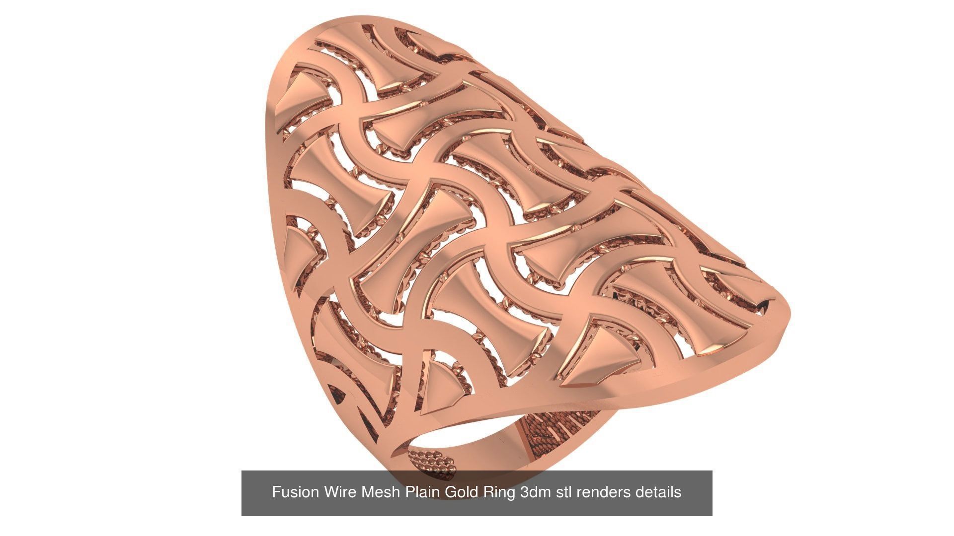 118 Plain Gold Band Ring 3dm stl renders details  3D Model Collection_105