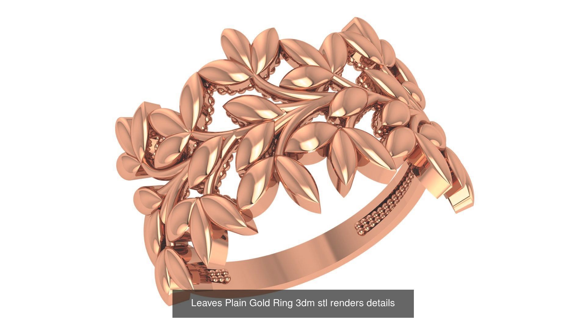 118 Plain Gold Band Ring 3dm stl renders details  3D Model Collection_27