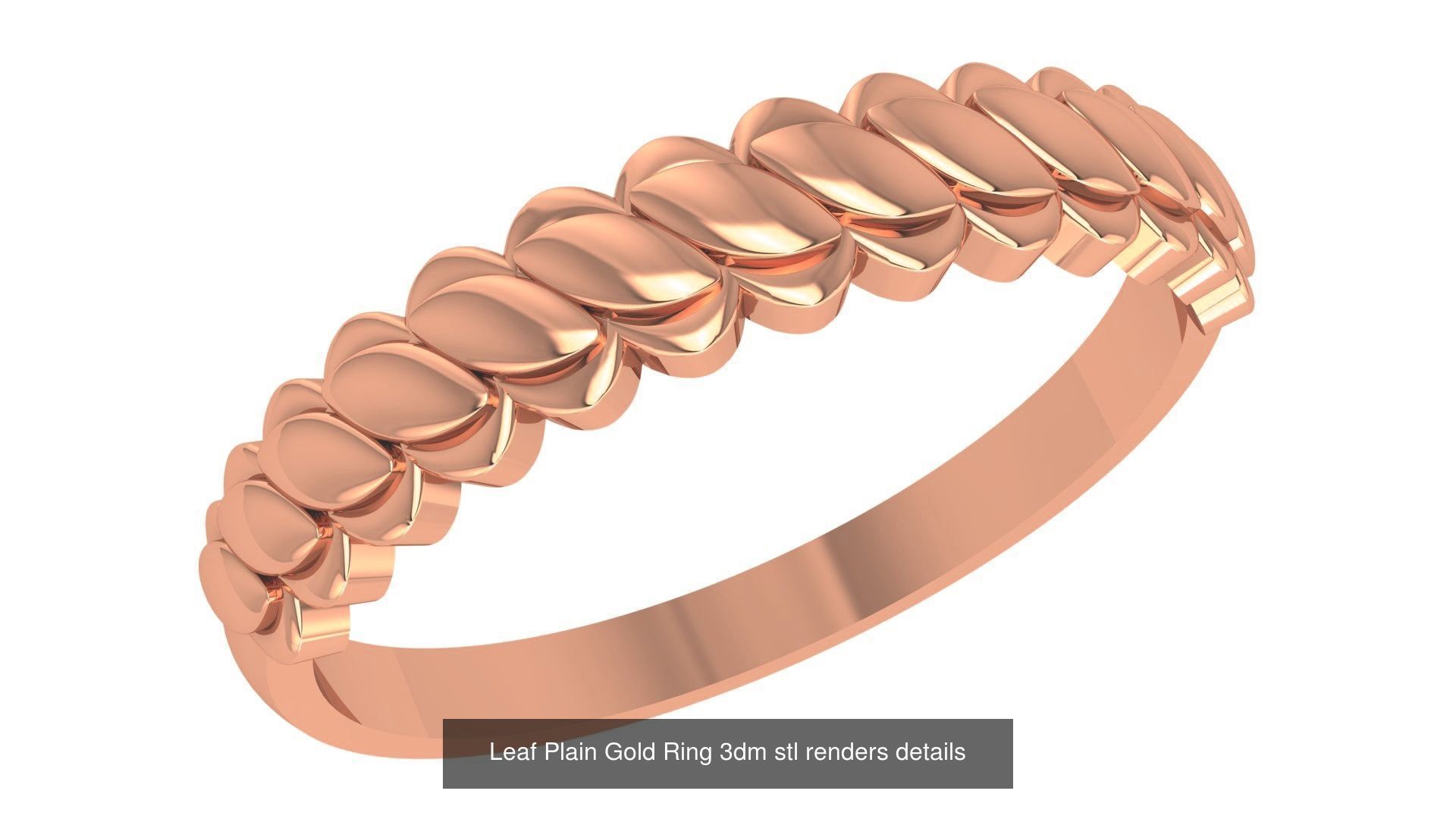 118 Plain Gold Band Ring 3dm stl renders details  3D Model Collection_87
