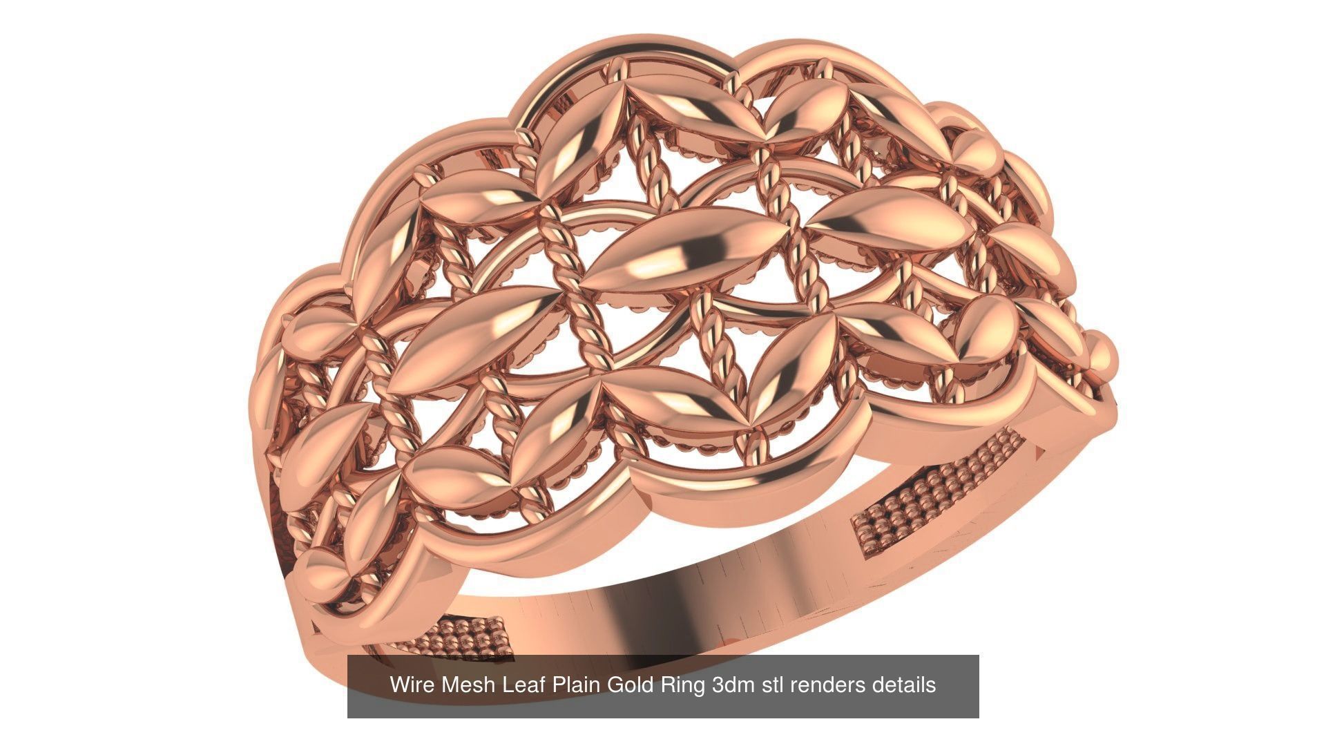 118 Plain Gold Band Ring 3dm stl renders details  3D Model Collection_34