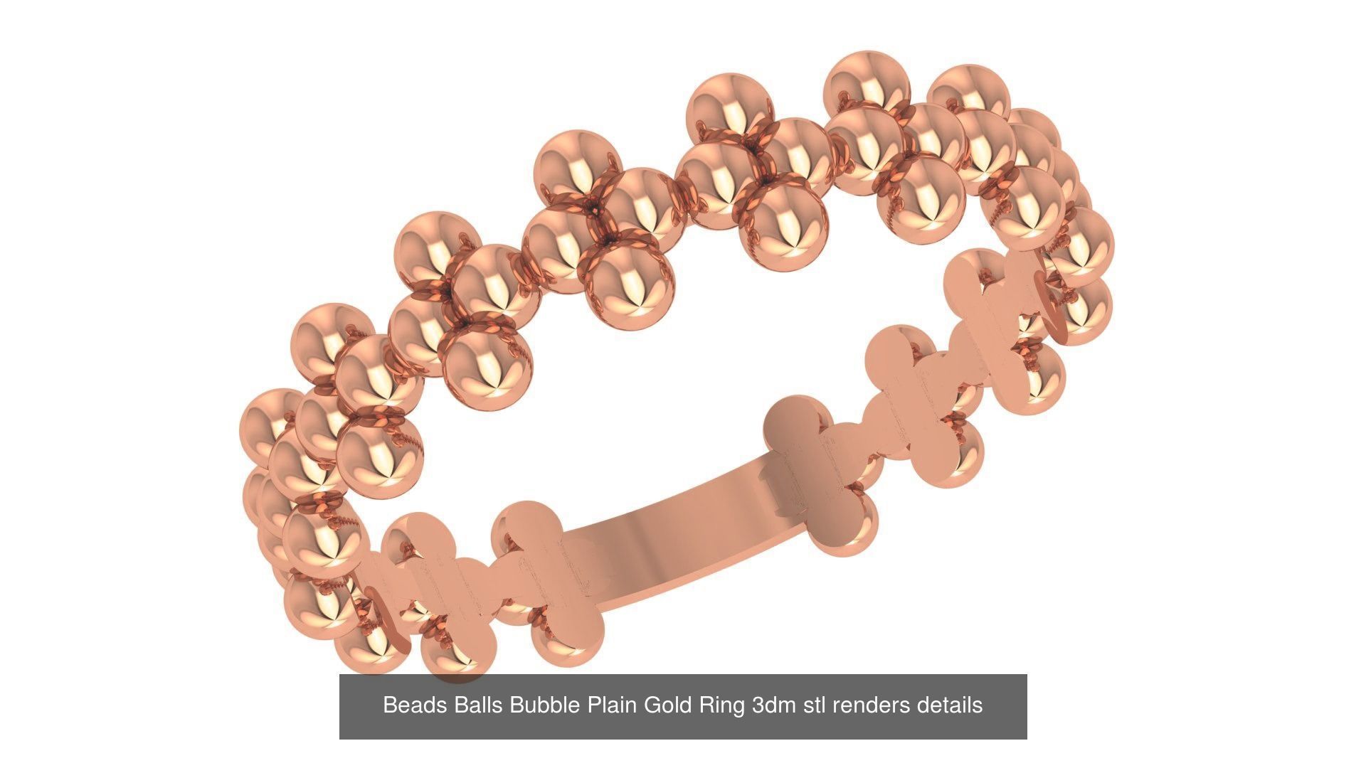 118 Plain Gold Band Ring 3dm stl renders details  3D Model Collection_78