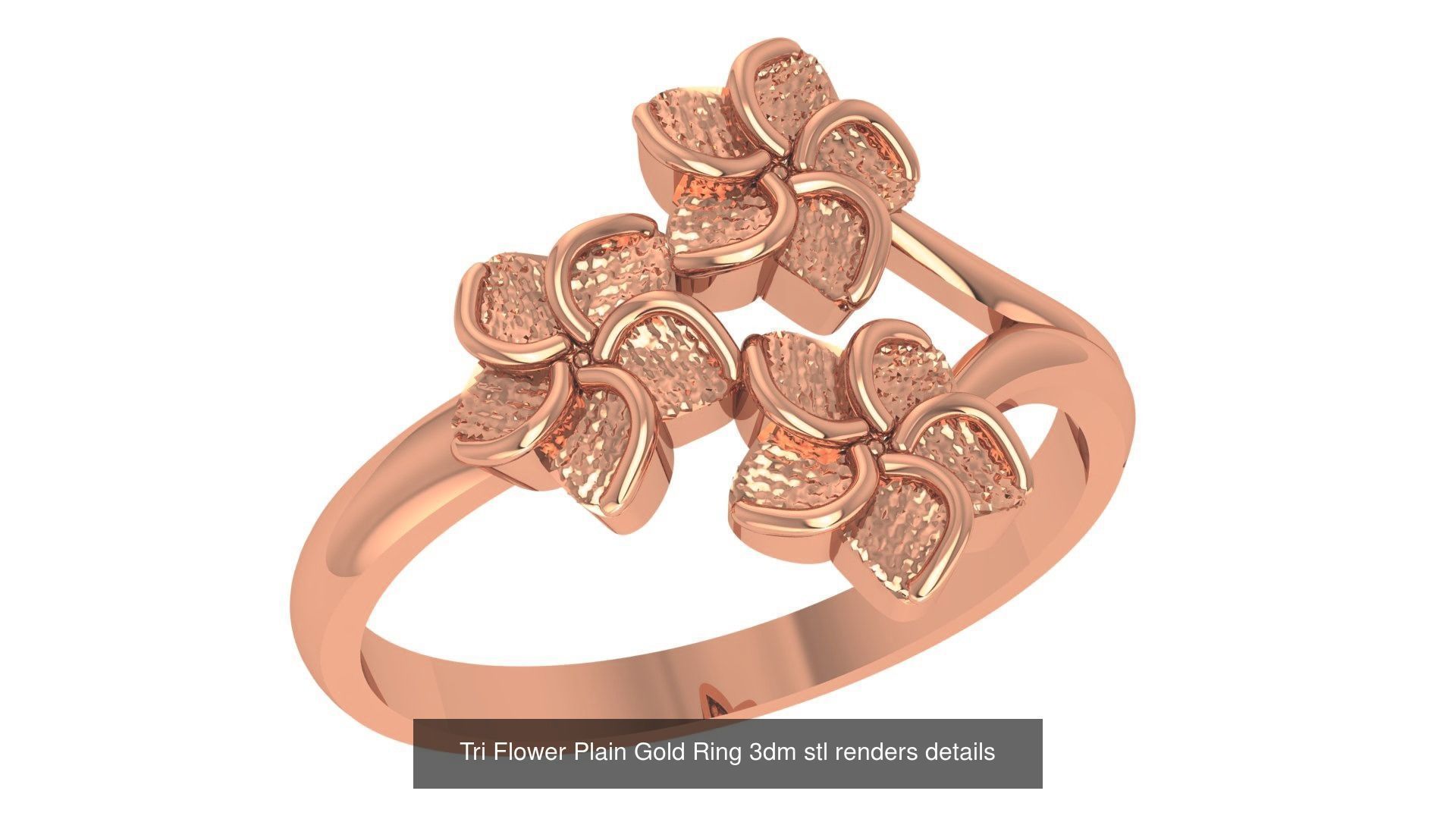 118 Plain Gold Band Ring 3dm stl renders details  3D Model Collection_38