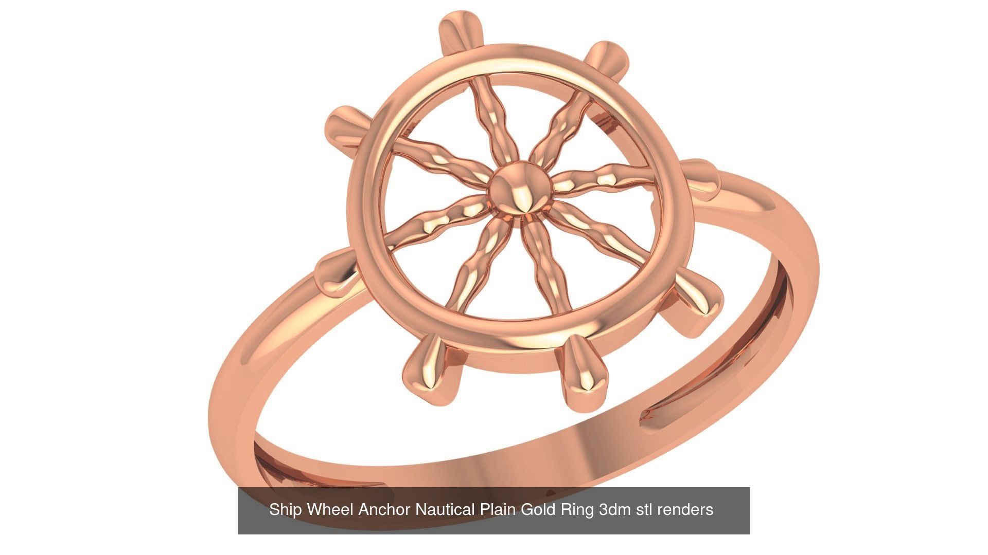 118 Plain Gold Band Ring 3dm stl renders details  3D Model Collection_45