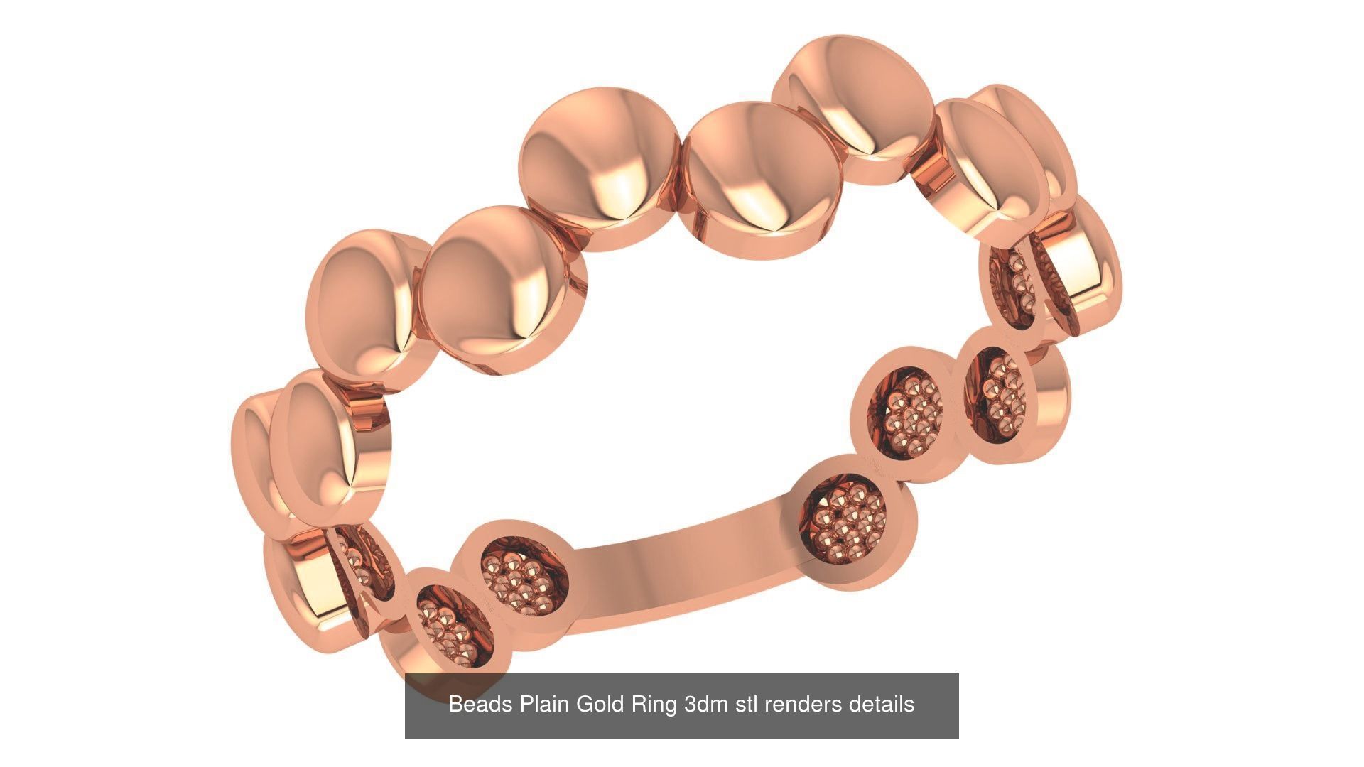 118 Plain Gold Band Ring 3dm stl renders details  3D Model Collection_79