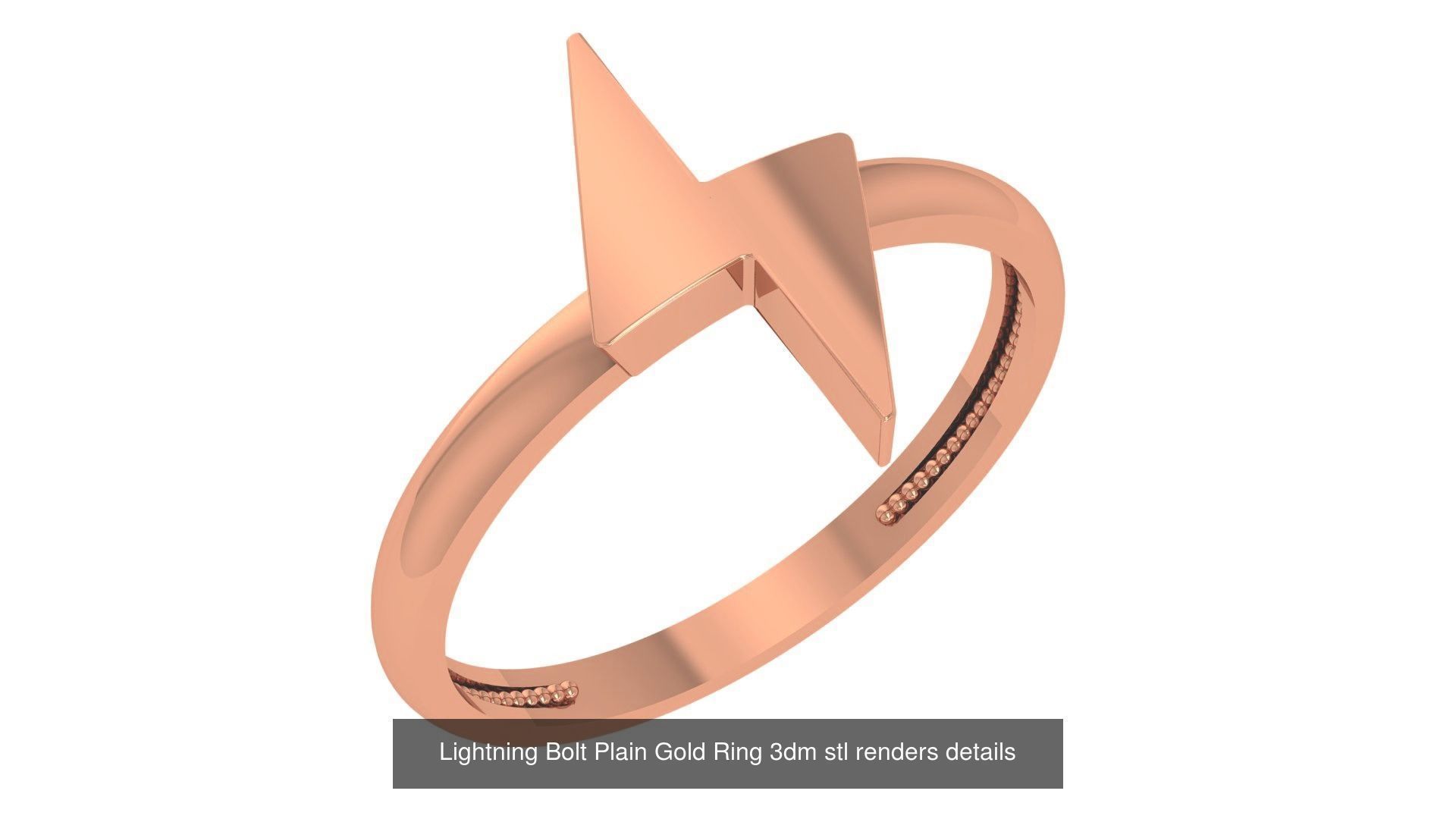 118 Plain Gold Band Ring 3dm stl renders details  3D Model Collection_91
