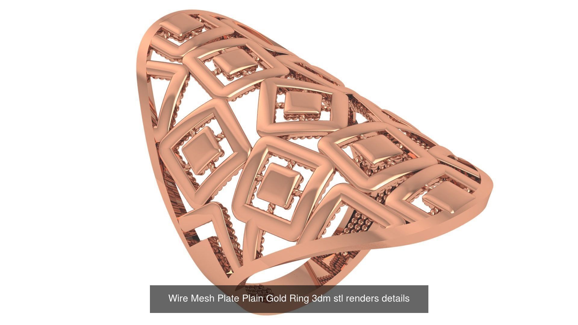 118 Plain Gold Band Ring 3dm stl renders details  3D Model Collection_107