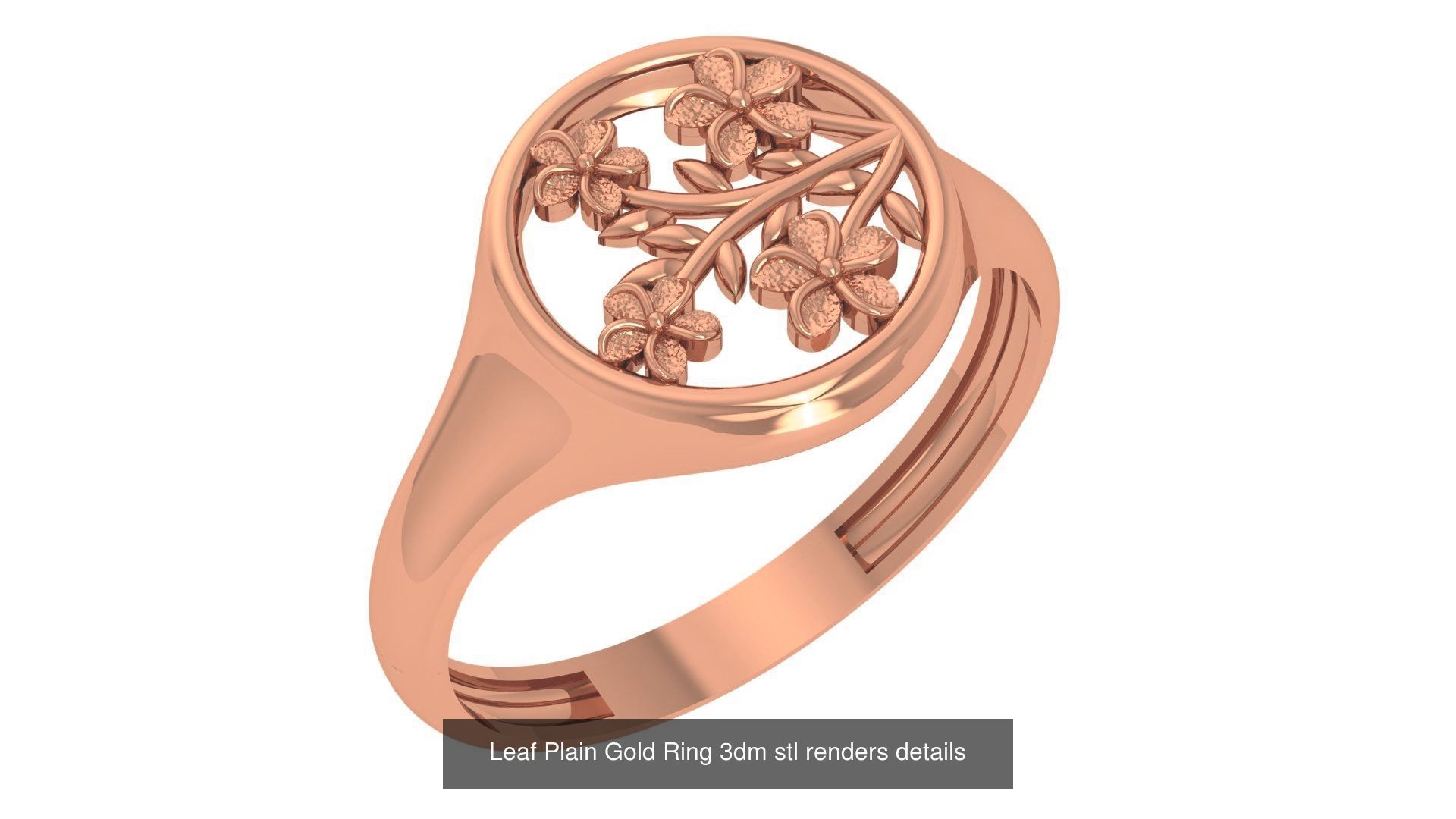 118 Plain Gold Band Ring 3dm stl renders details  3D Model Collection_35