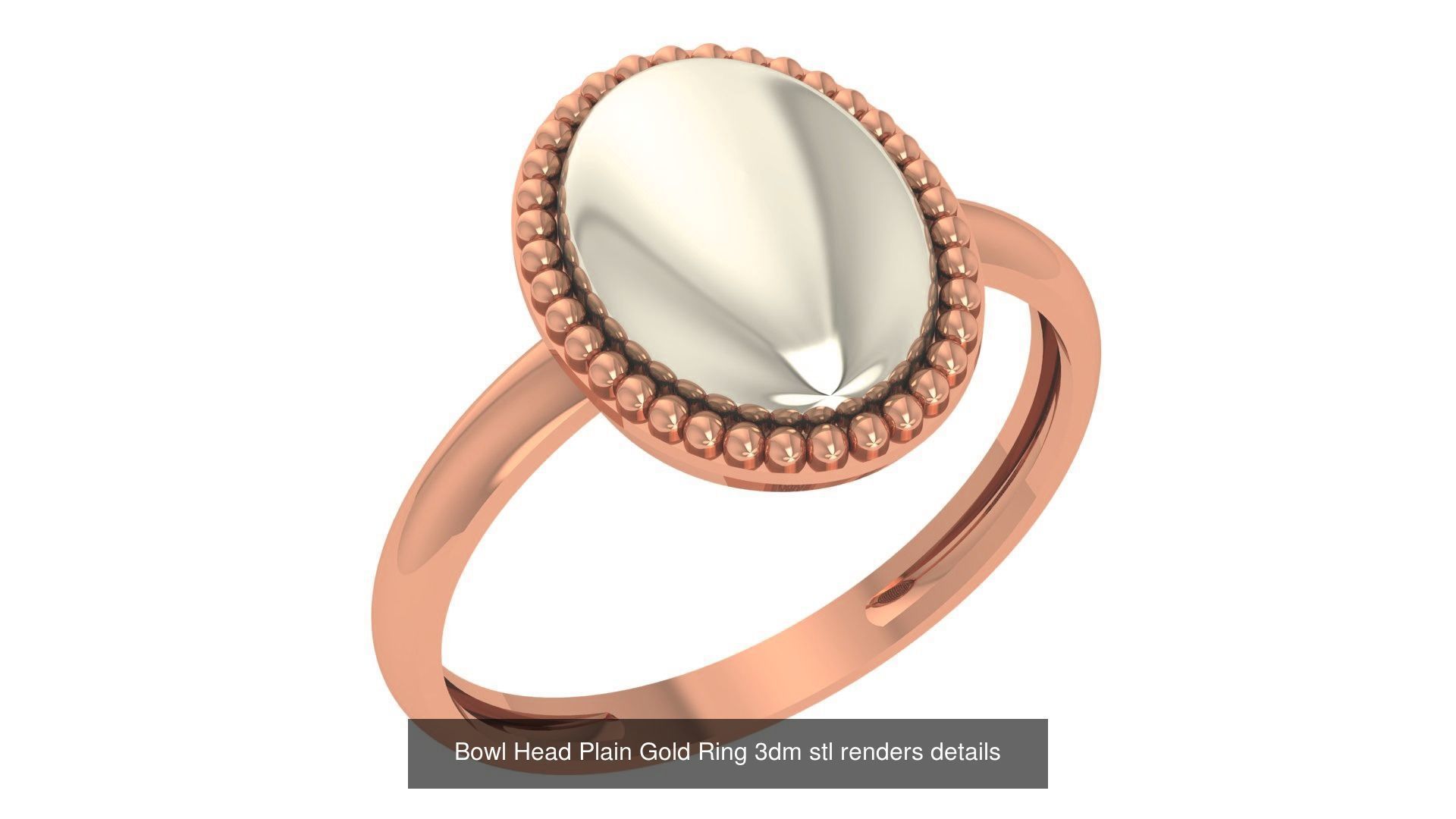 118 Plain Gold Band Ring 3dm stl renders details  3D Model Collection_63