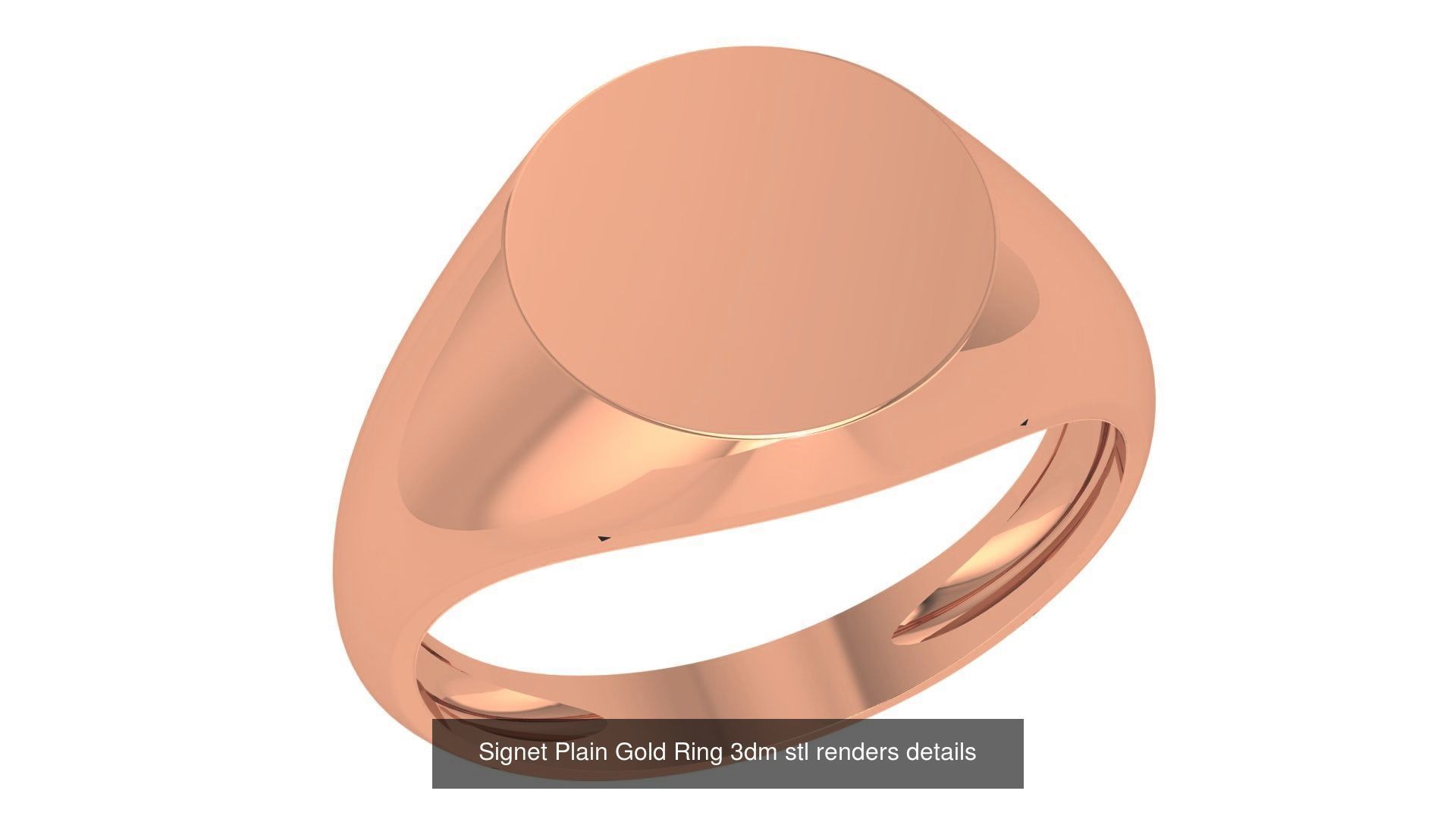 118 Plain Gold Band Ring 3dm stl renders details  3D Model Collection_51