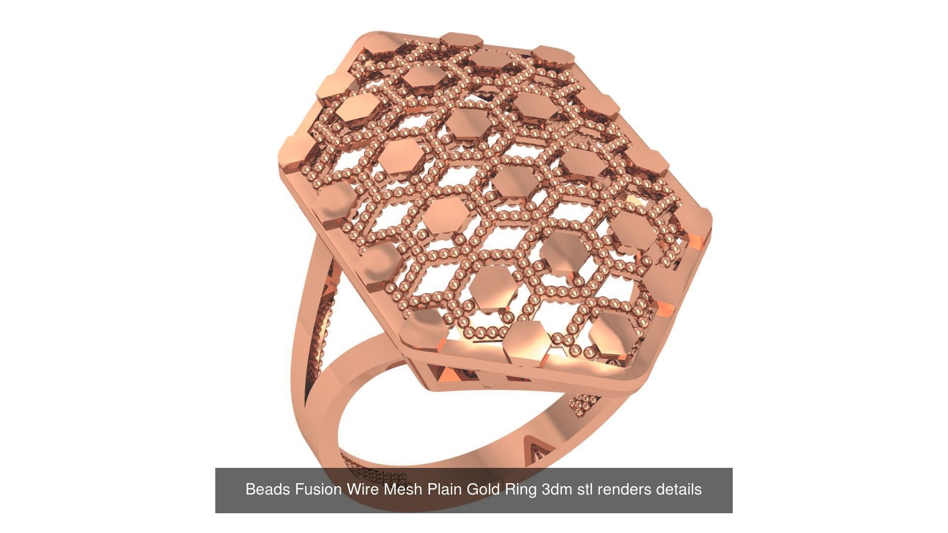 118 Plain Gold Band Ring 3dm stl renders details  3D Model Collection_120