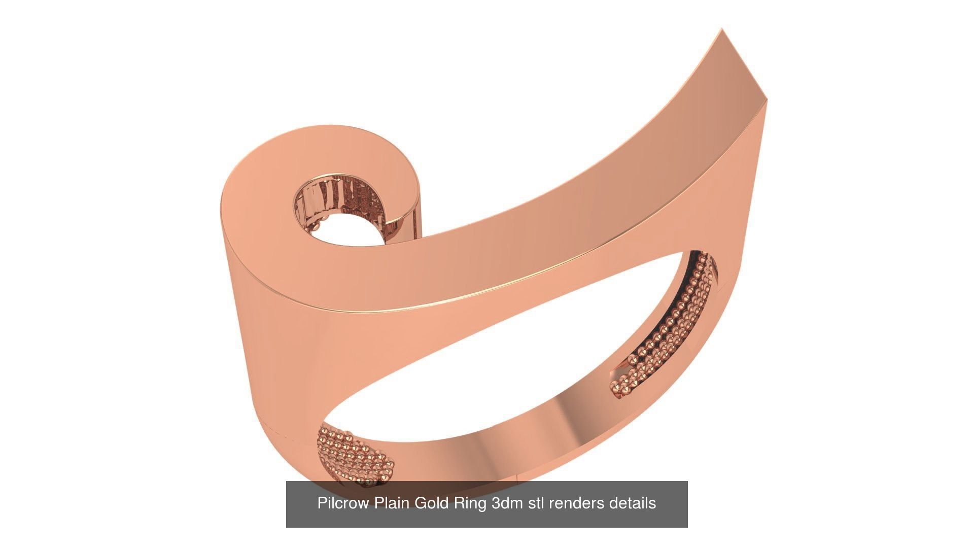 118 Plain Gold Band Ring 3dm stl renders details  3D Model Collection_67
