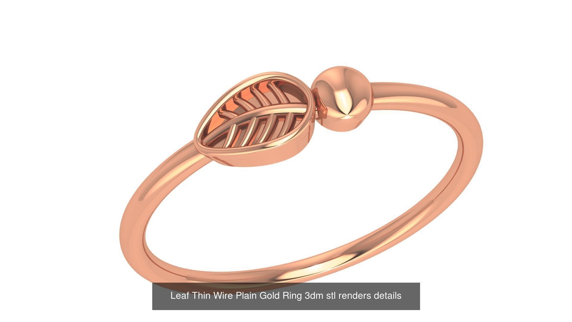 118 Plain Gold Band Ring 3dm stl renders details  3D Model Collection_17