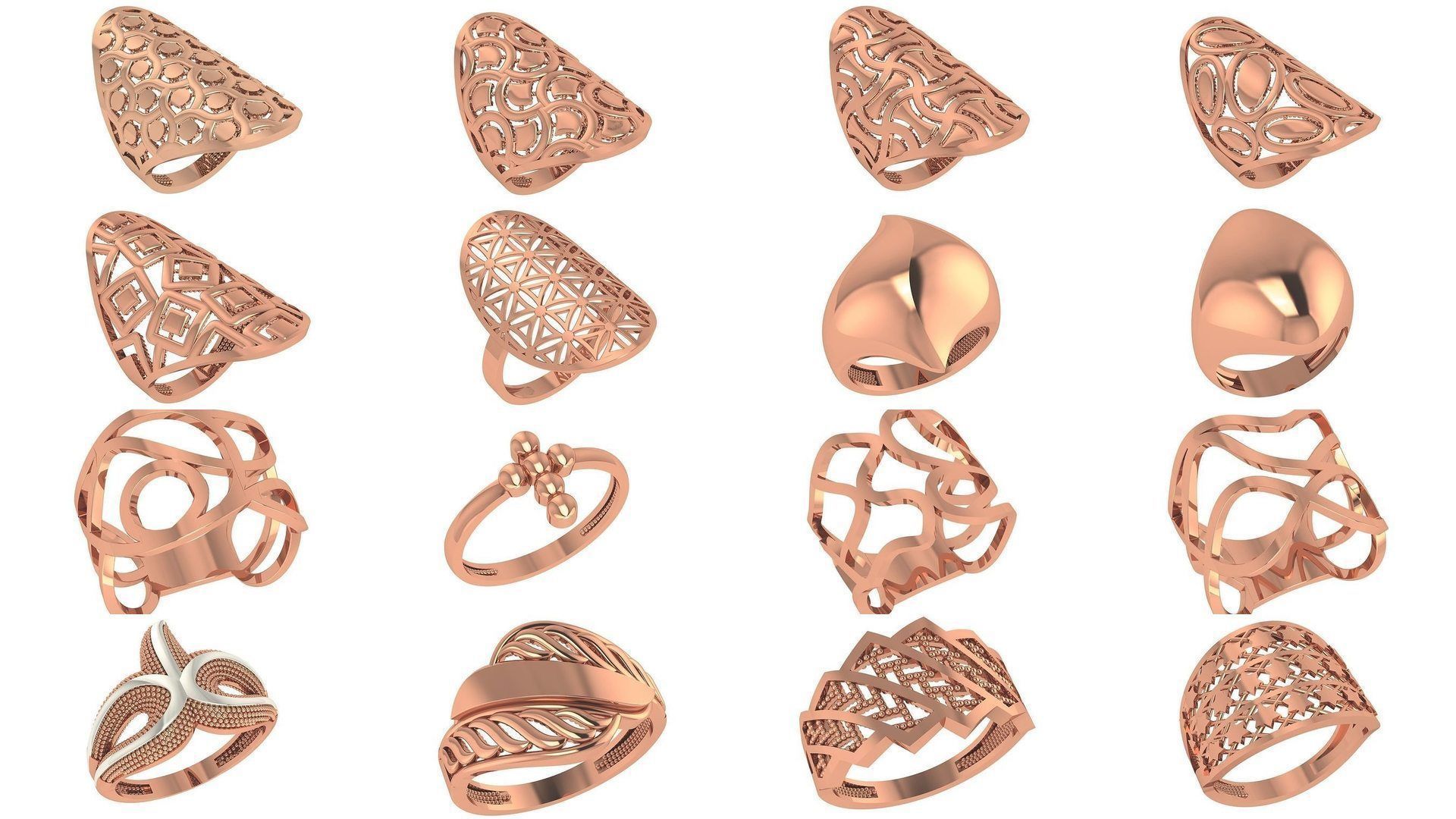 118 Plain Gold Band Ring 3dm stl renders details  3D Model Collection_6