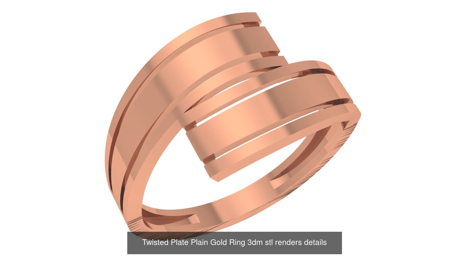 118 Plain Gold Band Ring 3dm stl renders details  3D Model Collection_62
