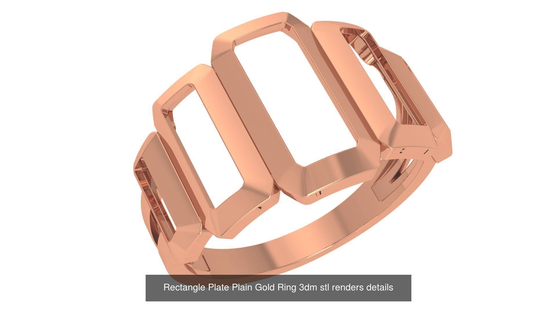 118 Plain Gold Band Ring 3dm stl renders details  3D Model Collection_26