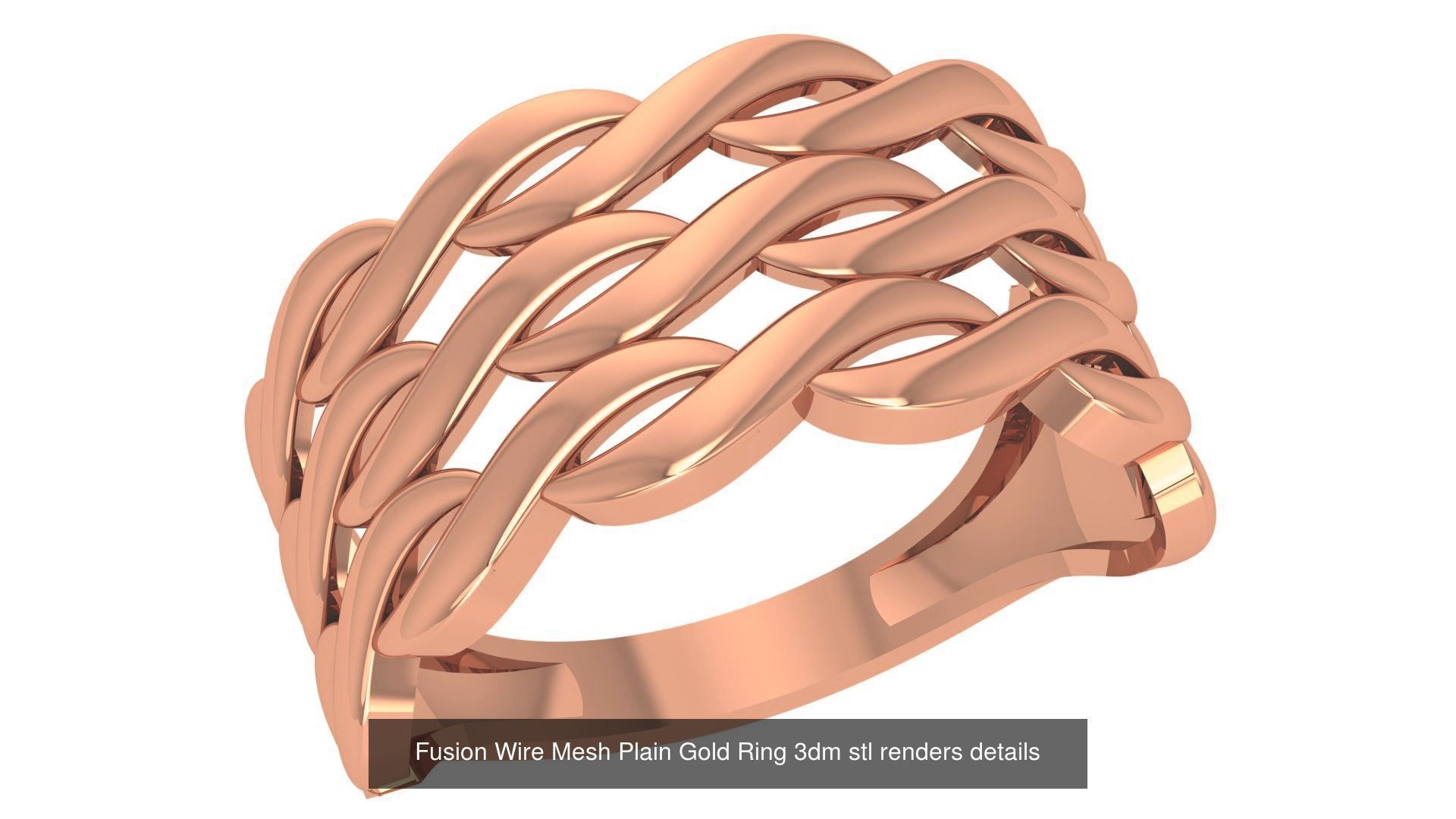 118 Plain Gold Band Ring 3dm stl renders details  3D Model Collection_19