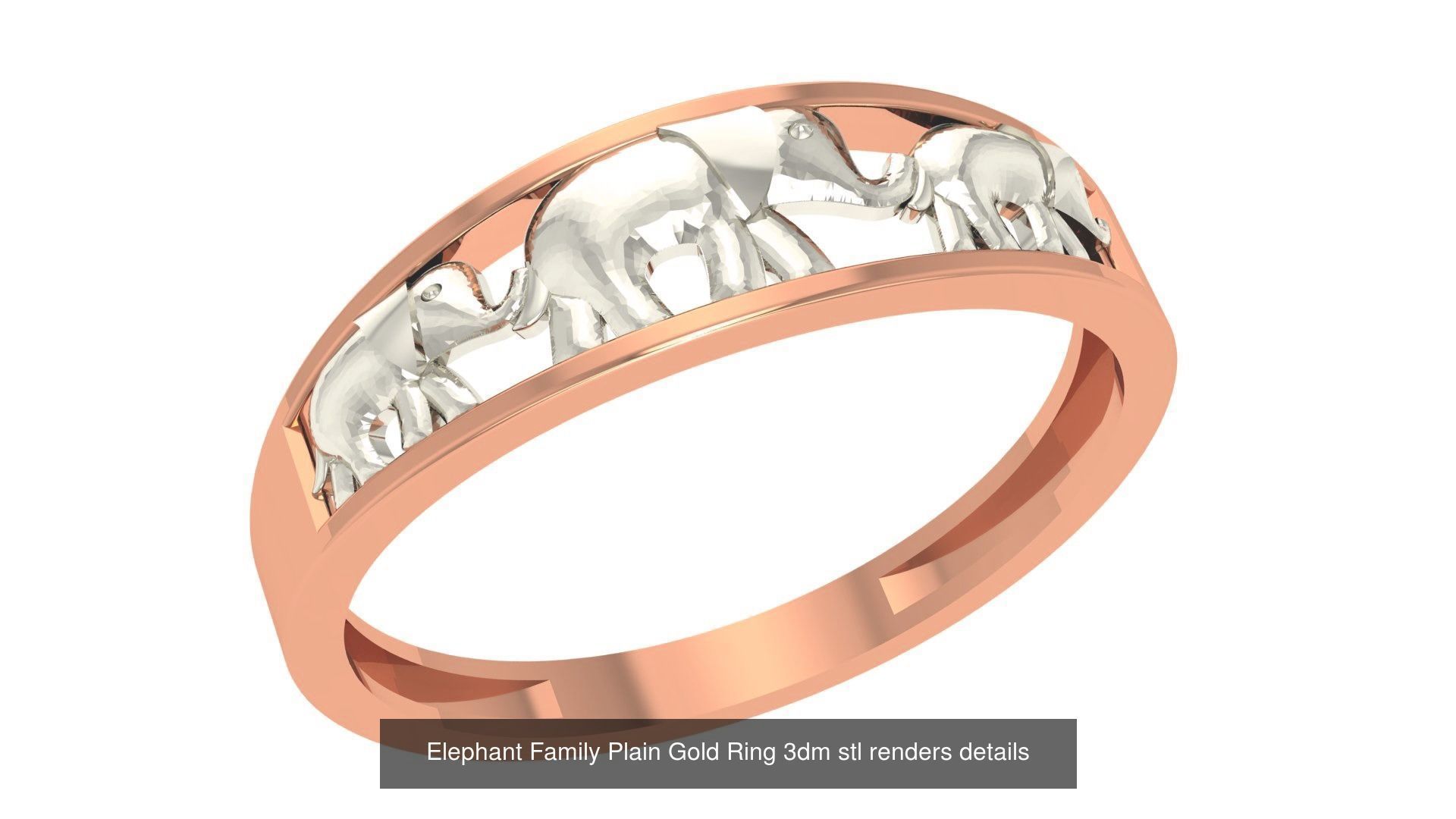 118 Plain Gold Band Ring 3dm stl renders details  3D Model Collection_64