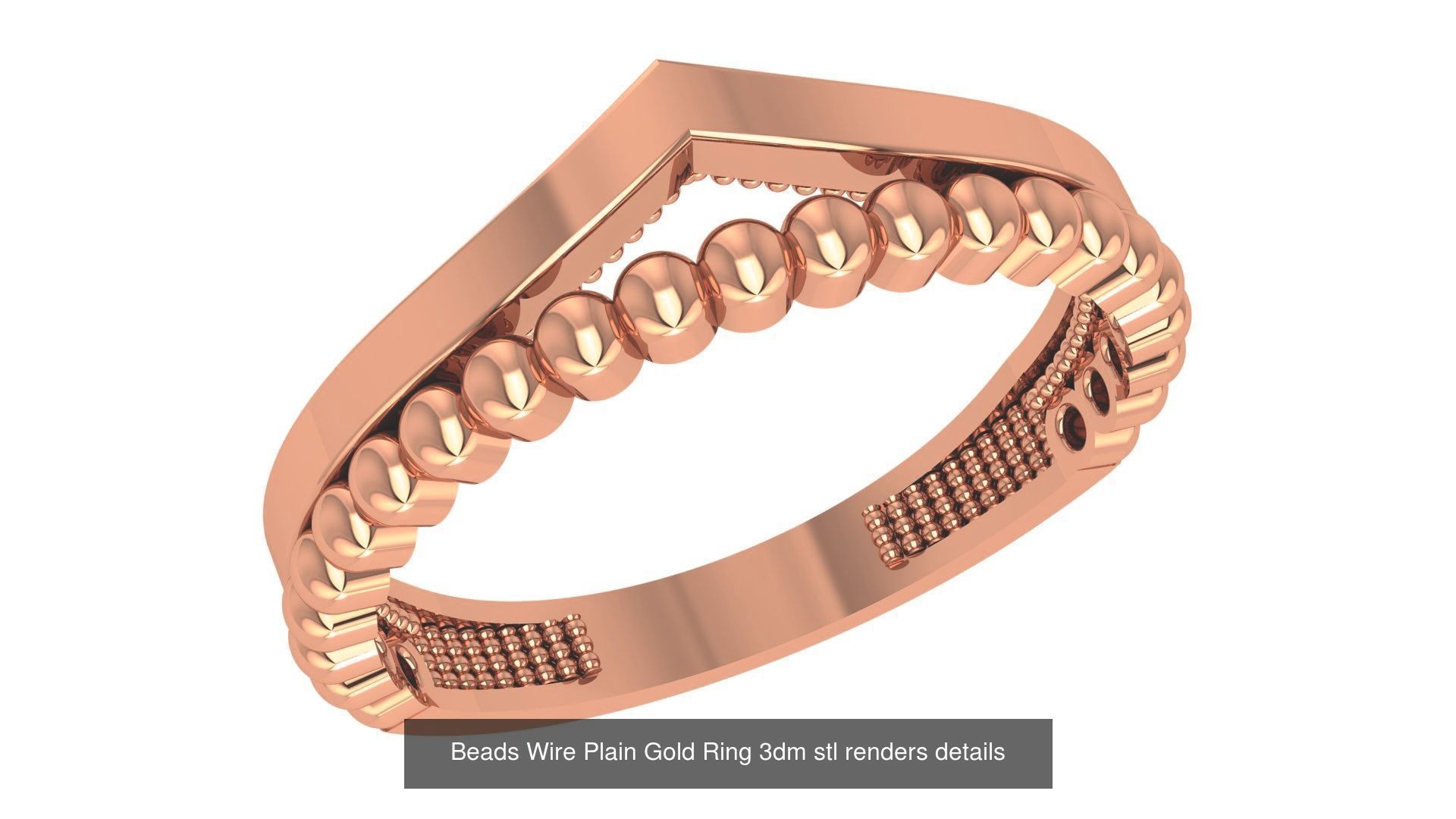 118 Plain Gold Band Ring 3dm stl renders details  3D Model Collection_85