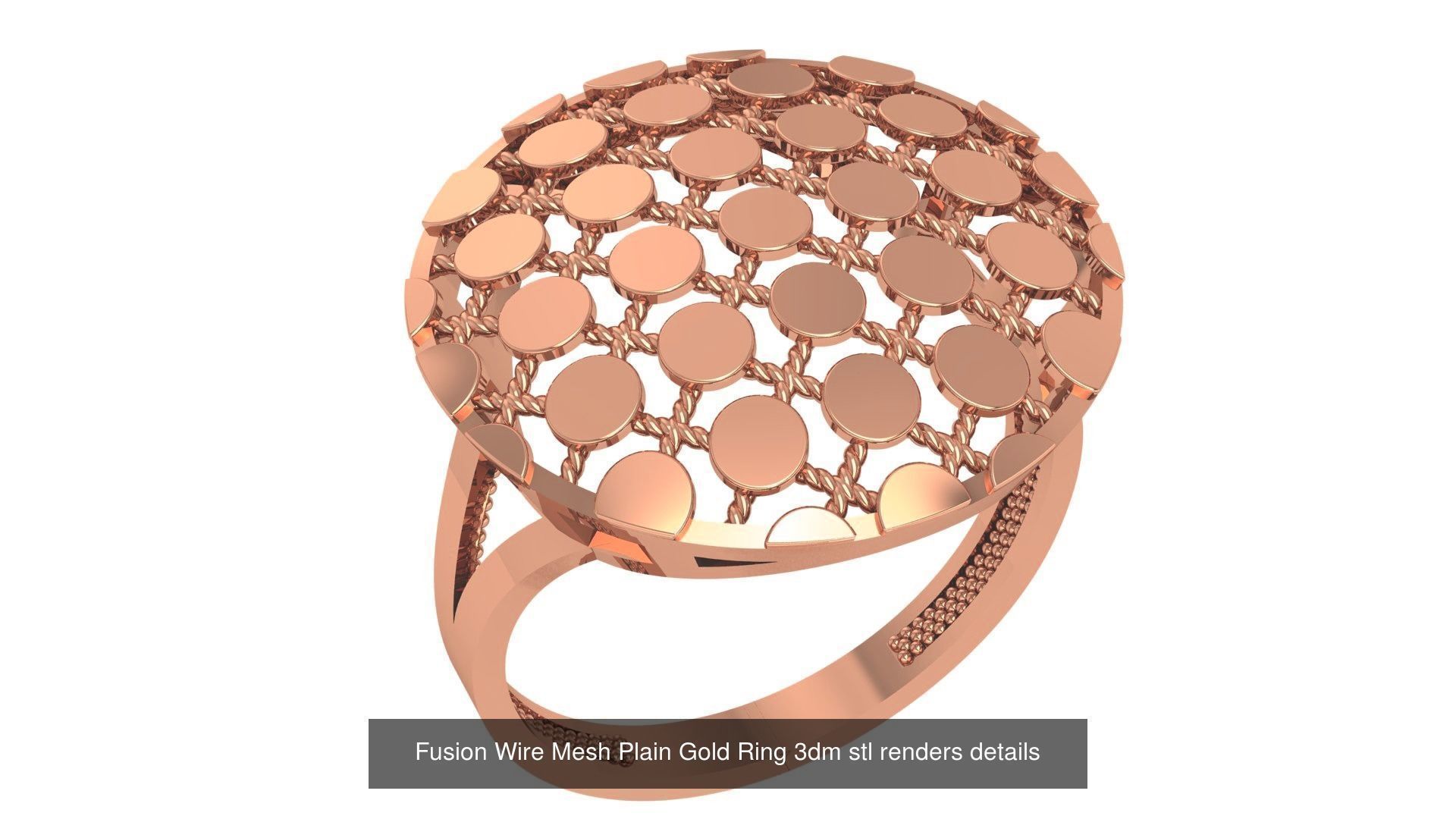118 Plain Gold Band Ring 3dm stl renders details  3D Model Collection_9