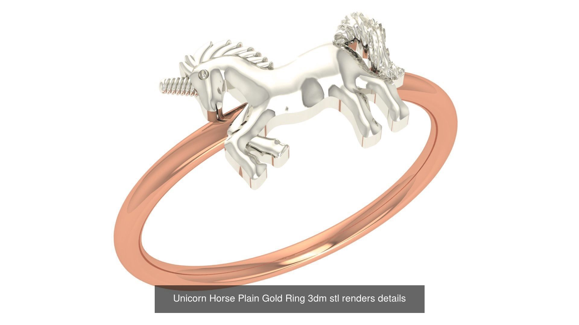 118 Plain Gold Band Ring 3dm stl renders details  3D Model Collection_123