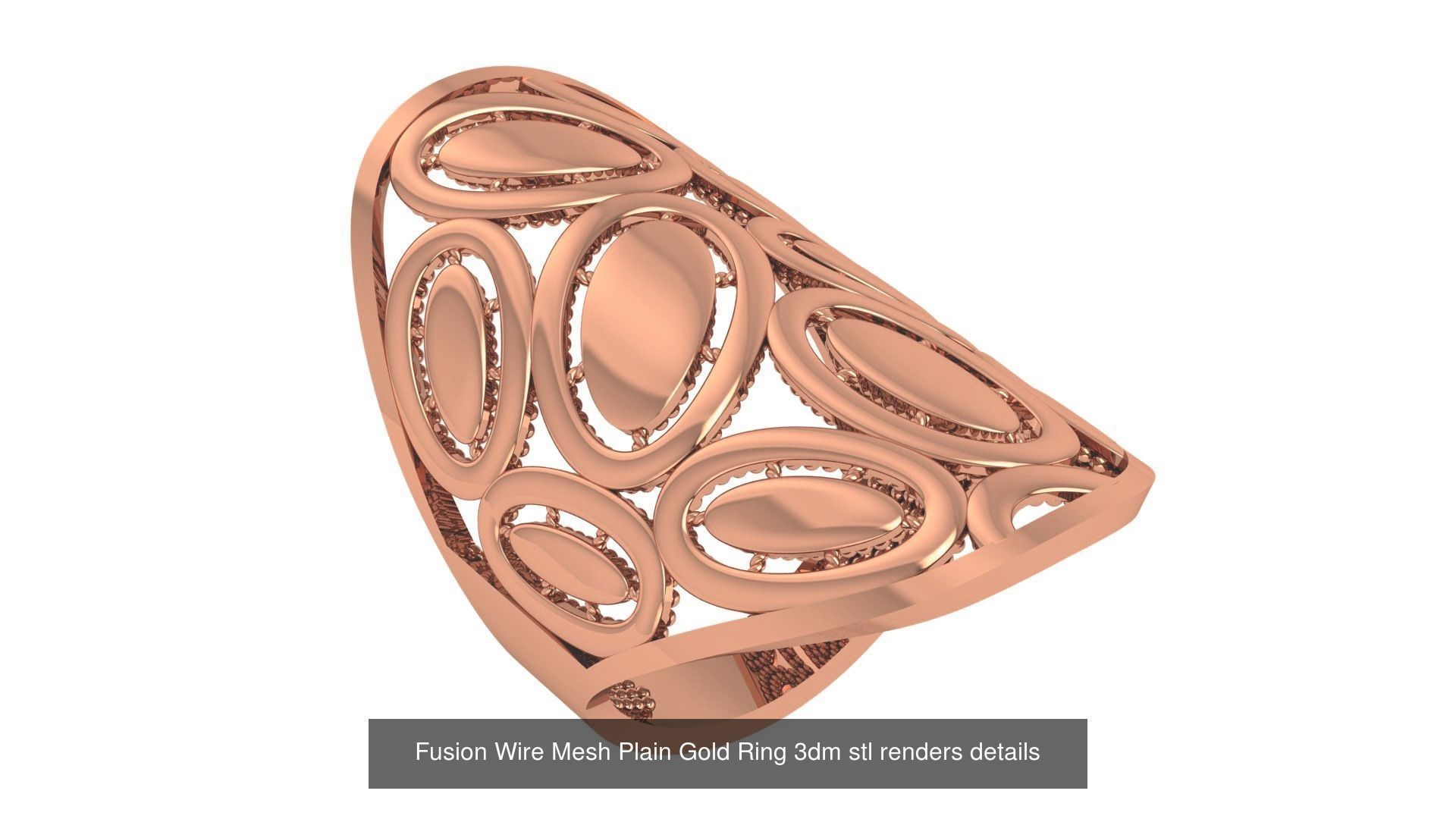 118 Plain Gold Band Ring 3dm stl renders details  3D Model Collection_106